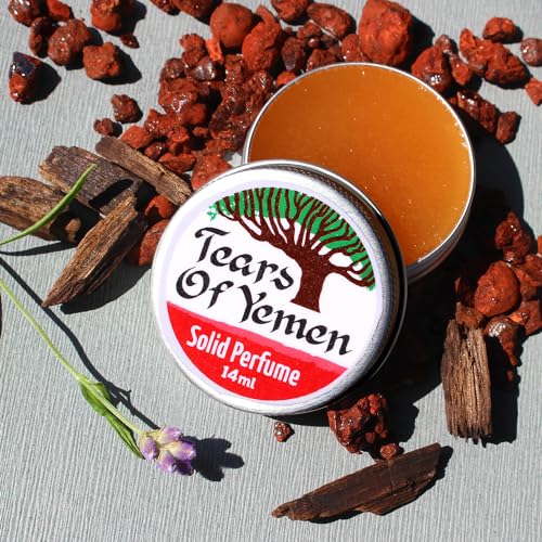 Yemeni Dragons Blood SOLID perfume | Sweet Amber | Elemi | Patchouli | Powder | Halal | Vegan || Made in Canada - Muslim Cosmetics - Tears of Yemen 0.5oz / 14ml