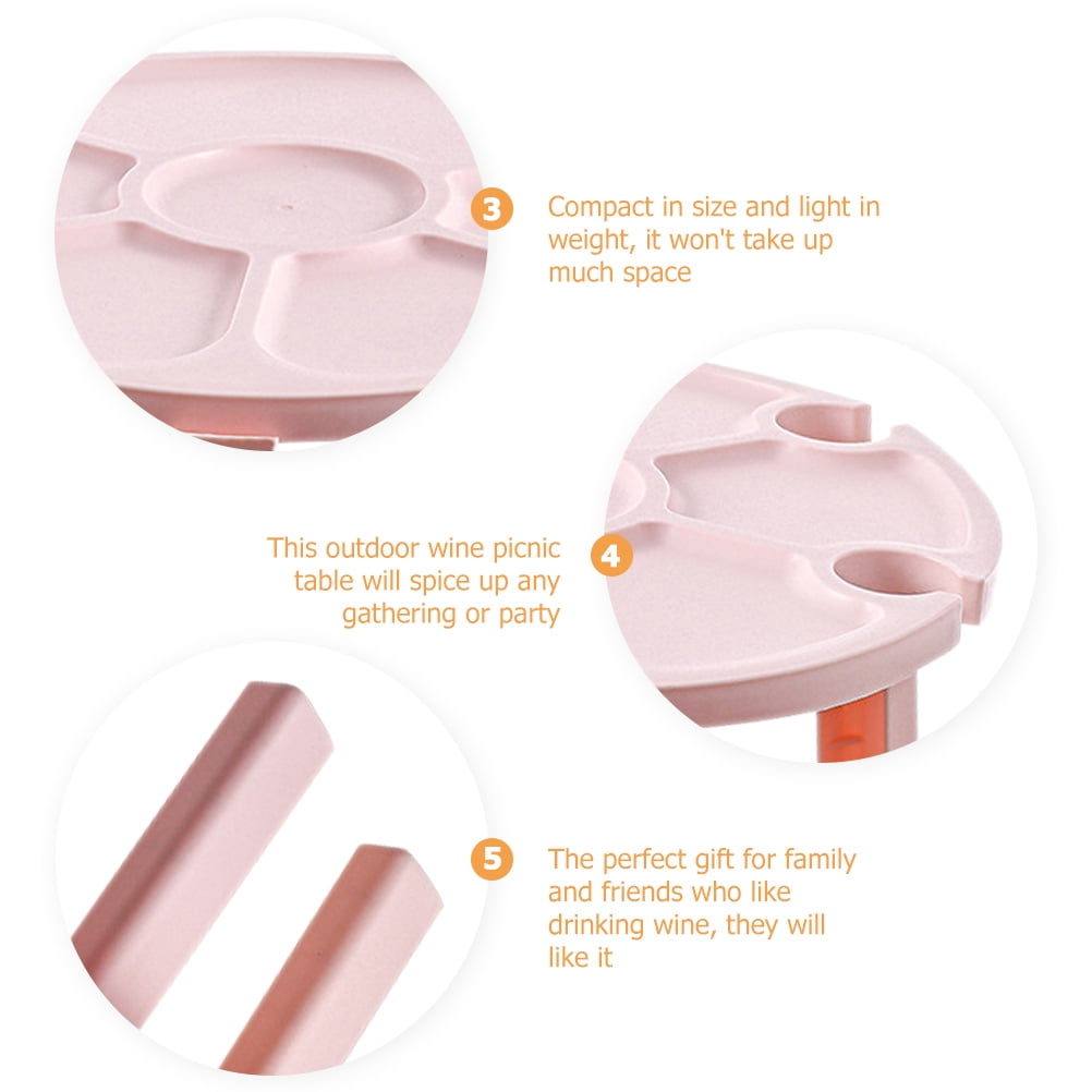Raindrops Square Pink Plastic Table 1Pcs 11.8X11.8X5.5In Picnic Style Outdoor Furniture
