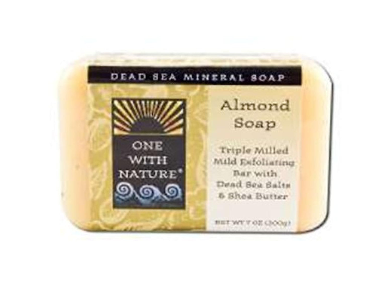 One With Nature Almond Dead Sea Mineral Soap, 7 Ounce Bar