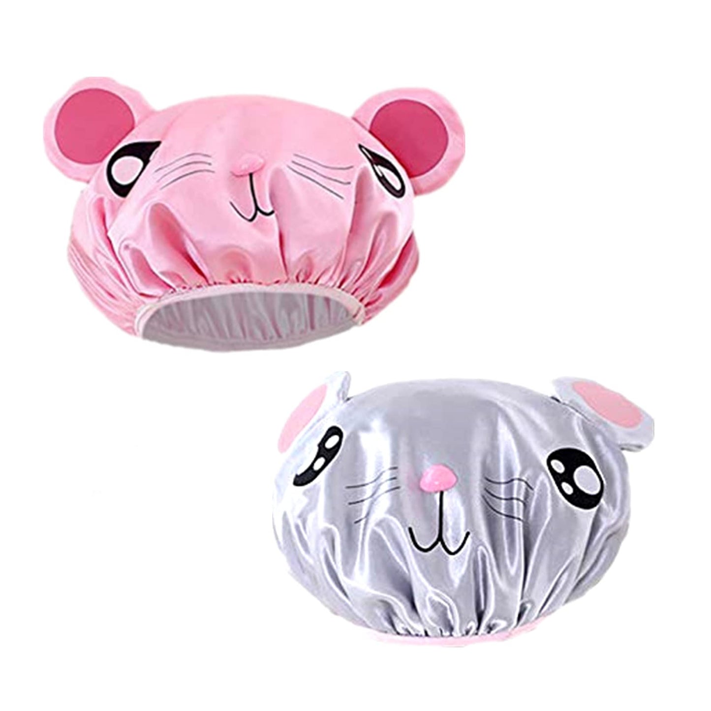 2 Pcs Shower Caps For Kids Shower Caps For Girls Shower Cap Kids Cartoon Waterproof Shower Bath Caps Set Bath Hat For Baby Girls