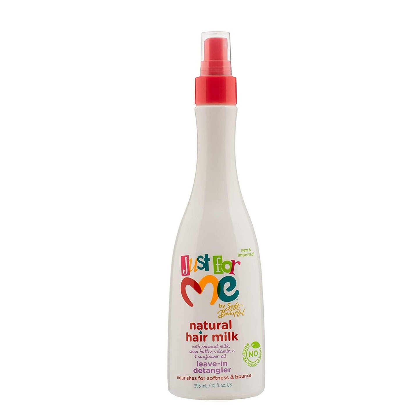 Just For Me Natural Hair Milk Detangler - Detangles & Helps Prevent Breakage, For All Hair Textures, Contains Coconut Milk, Shea