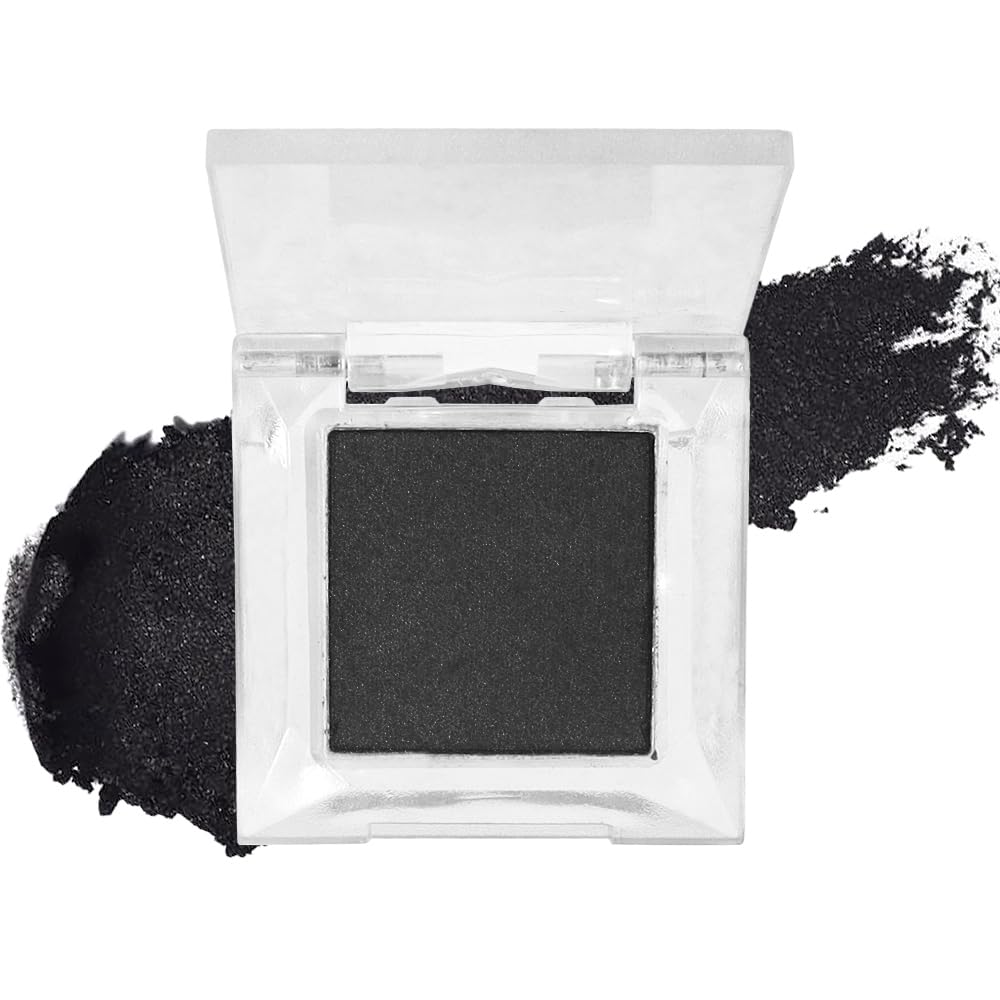 CAKAILA Single Nude Black Matte Eyeshadow,Bright High Pigment Intense Monochrome Eye Shadow,Apply Makeup Easily,Matte Pressed Powder Single Eyeshadow,24 Hour Eye Makeup Longwear Waterproof,Blendable