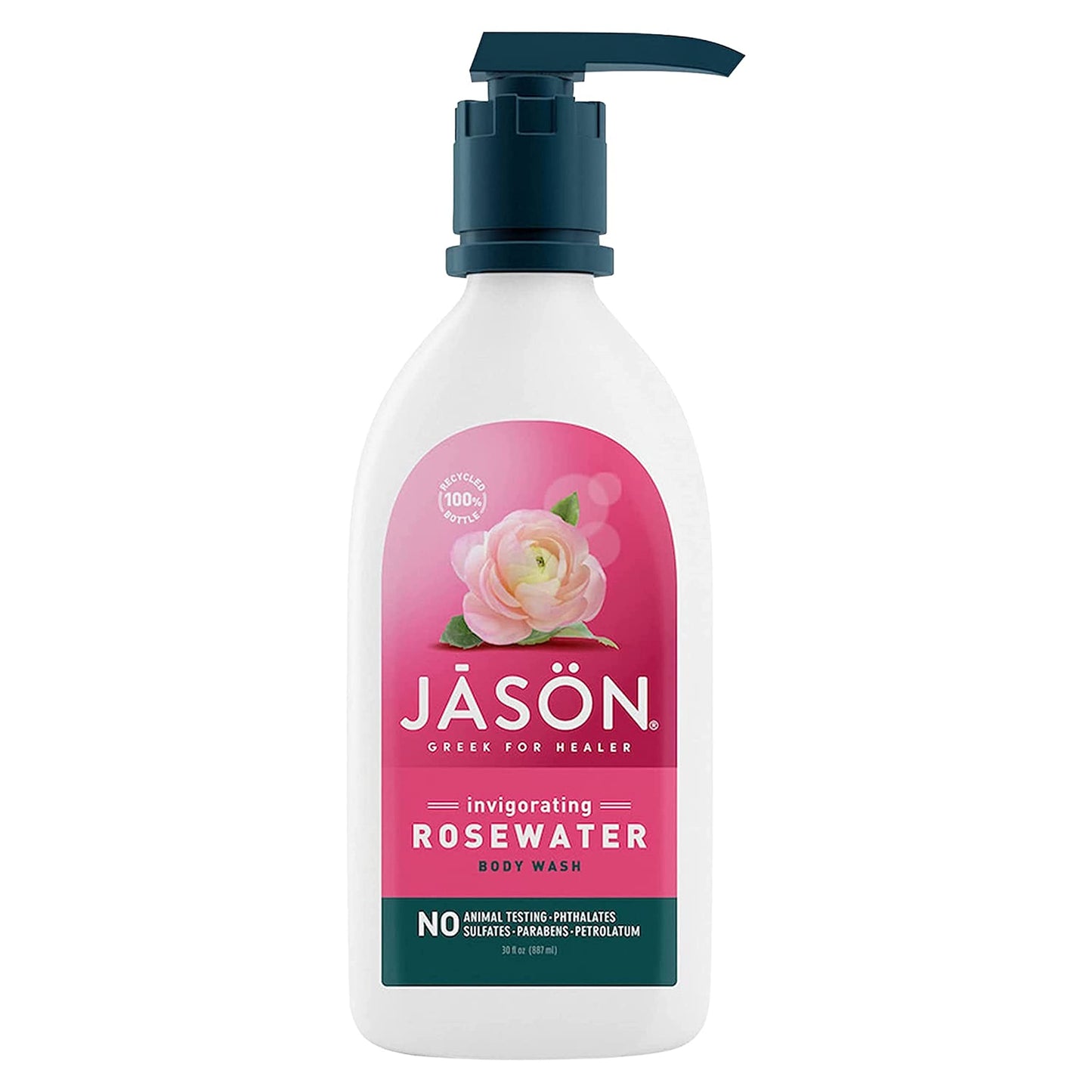 Jason Rosewater Invigorating Body Wash, For A Gentle Feeling Clean, 30 Fluid Ounces