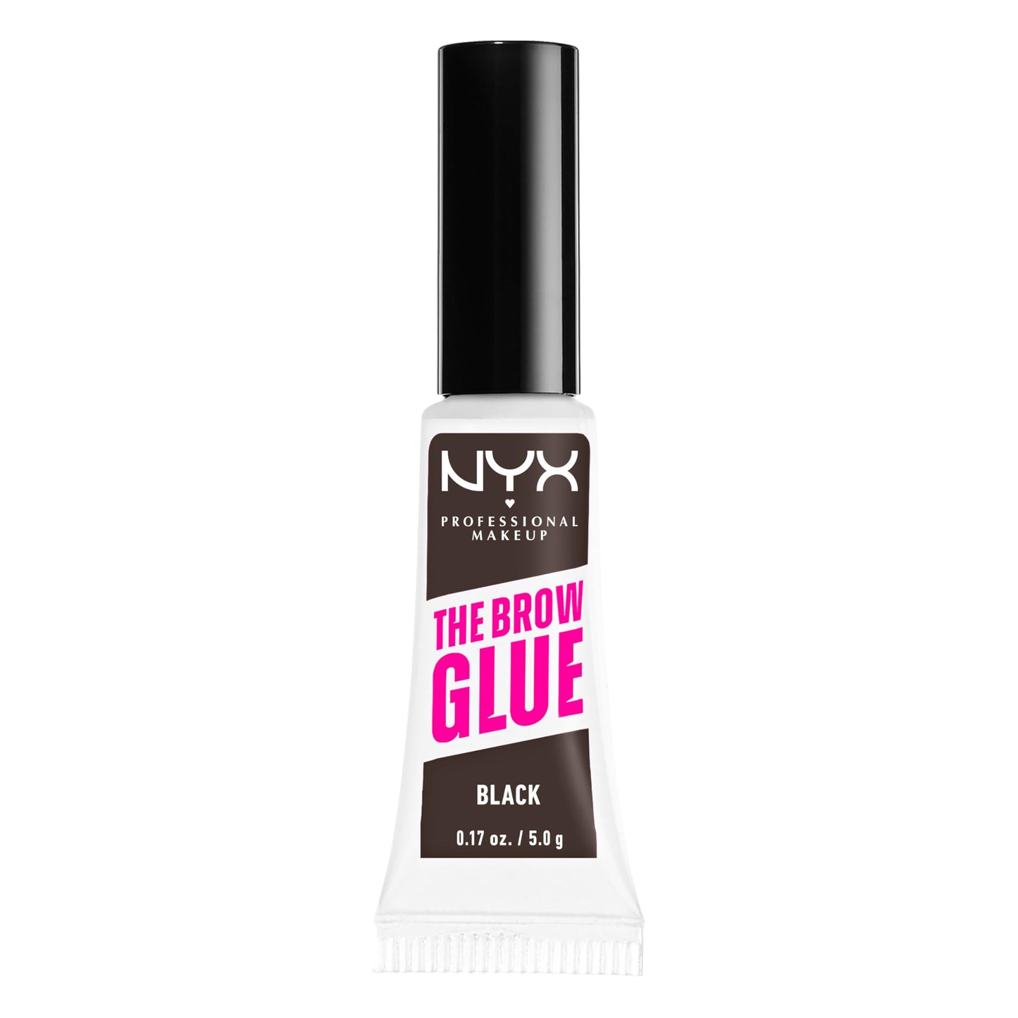 NYX PROFESSIONAL MAKEUP The Brow Glue, Extreme Hold Tinted Eyebrow Gel - Black