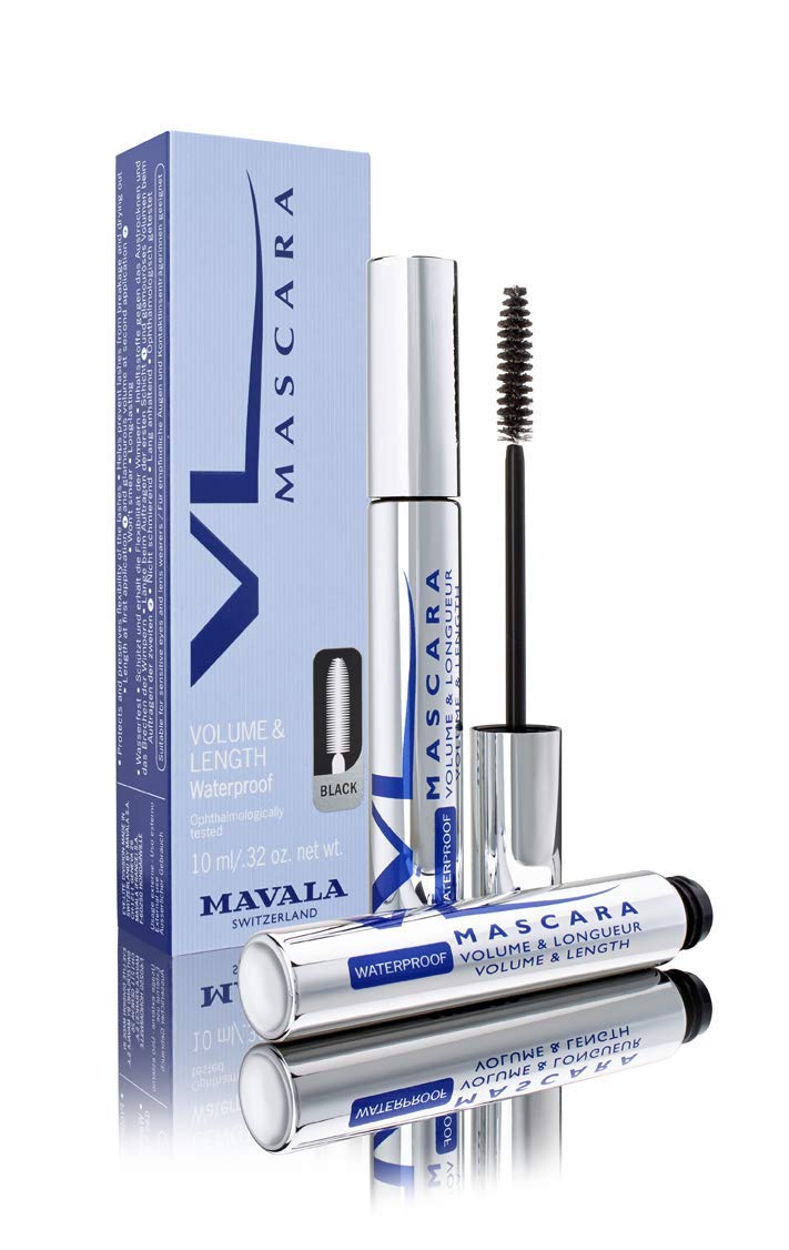 Mavala Mascara Volume & Length Waterproof, Midnight Blue, 0.32 Ounce