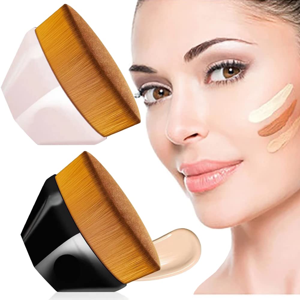 Brochas De Maquillaje, Flat Top Kabuki Hexagon Foundation Brush, Brochas De Maquillaje Con Tapa Plana Magic Brochas Para Base De