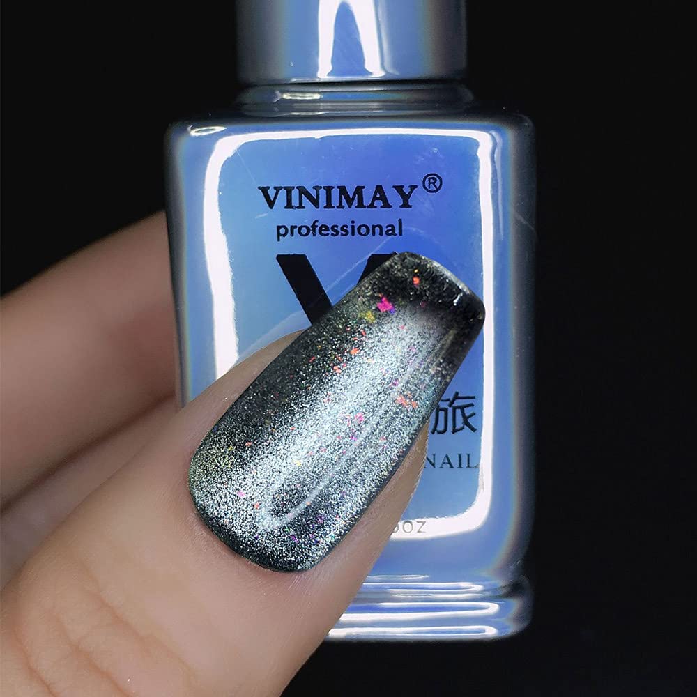 Major Dijit 15Ml 9D Wide Cat Eyes Gel Nail Polish Magnetic Starry Sky Galaxy Gel Polish Aurora Glitter Galactic Effect Nail Poli