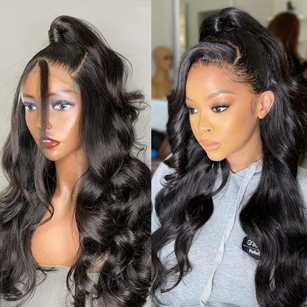 Iupin Body Wave Lace Front Wigs Human Hair For Black Women 4 4 Lace Closure Wigs Human Hair Pre Plucked With Baby Hair 150% Den