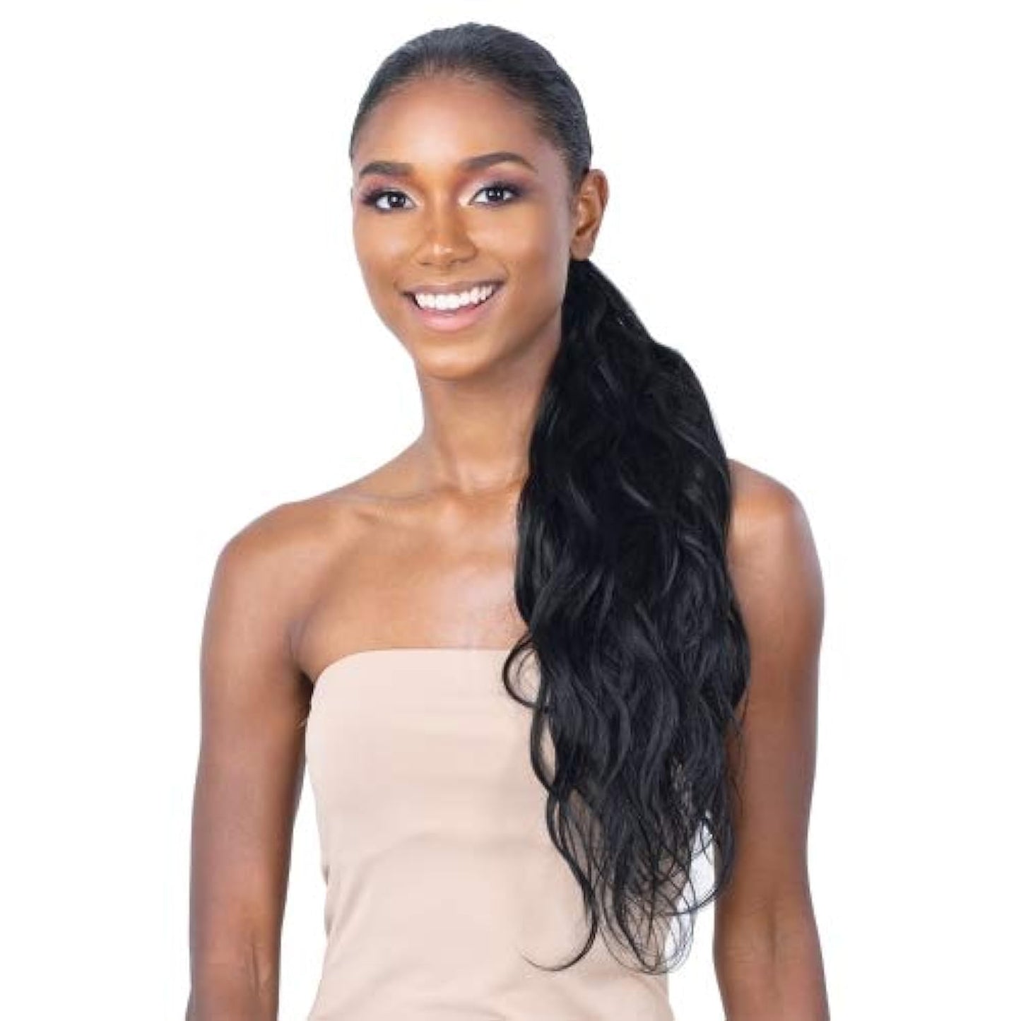 Shake N Go Organique Pony Pro Synthetic Ponytail - BODY WAVE 24'' (1B Off Black)