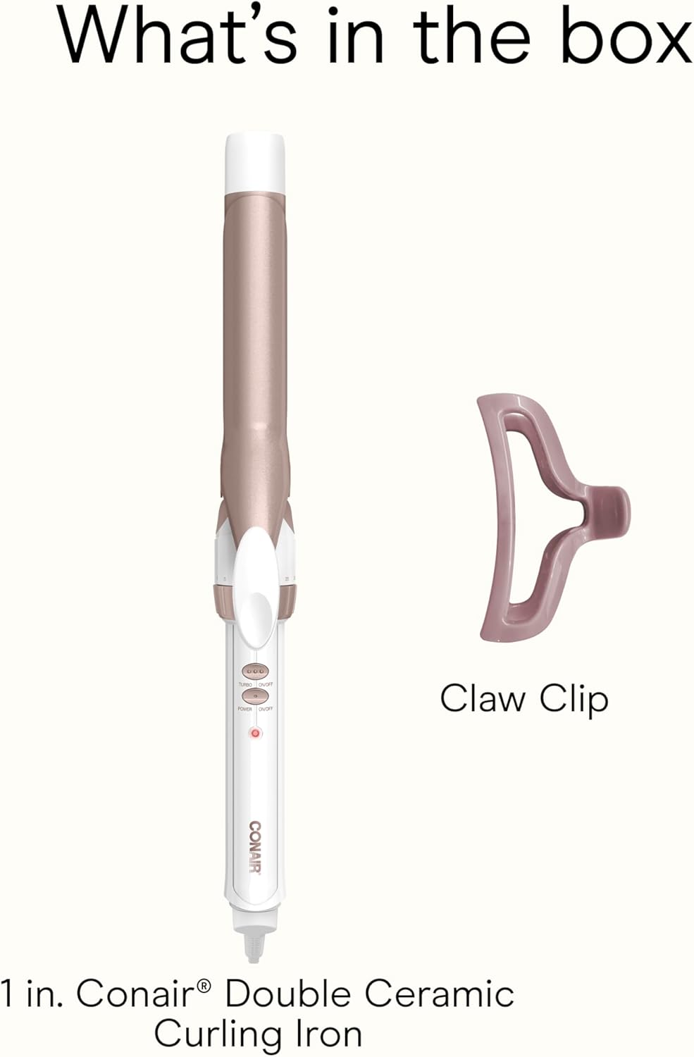 Conair Double Ceramic 1/2-Inch Curling Iron | Spiral Curls for Short Hair