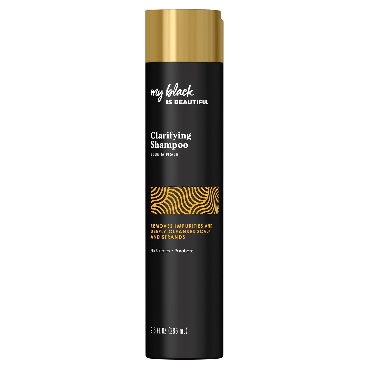 My Black Is Beautiful Clarifying Sulfate Free Shampoo For Build Up, For Dry And Damaged Hair, Blue Ginger And Mint, 9.6 Fl Oz