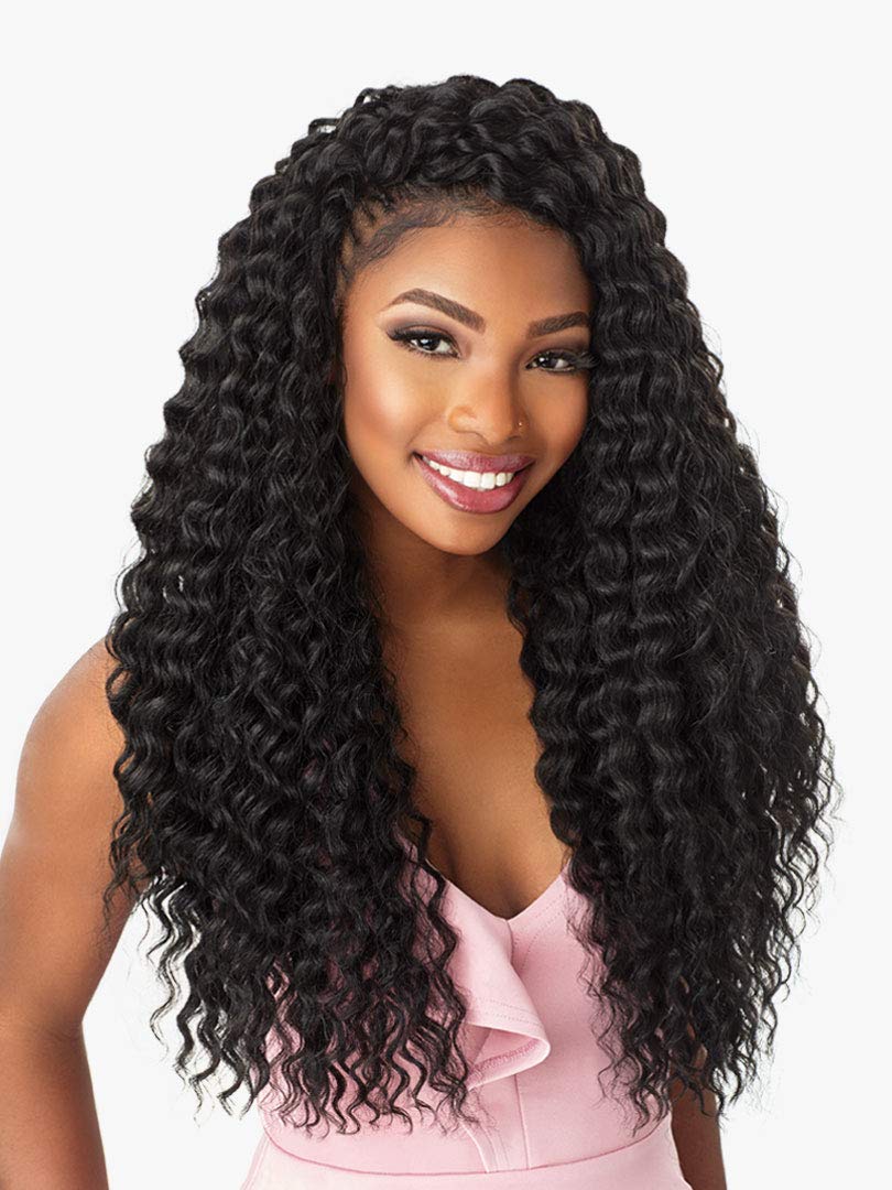 MULTI PACK DEALS! Sensationnel Synthetic Hair Crochet Braids Lulutress Deep Twist 18'' (4-PACK, 1B)
