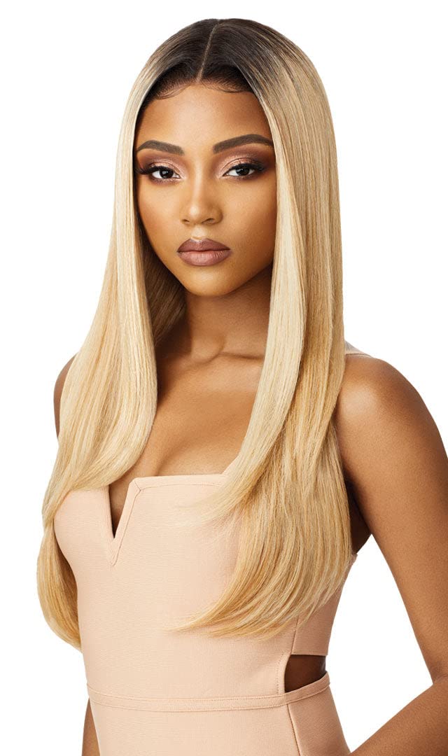 Outre Premium Swiss Lace Front Wig Melted Hairline AALIYAH Ear-to-Ear Soft Lace Pre-attached Elastic band Pre-Plucked (DRFF2/CIN