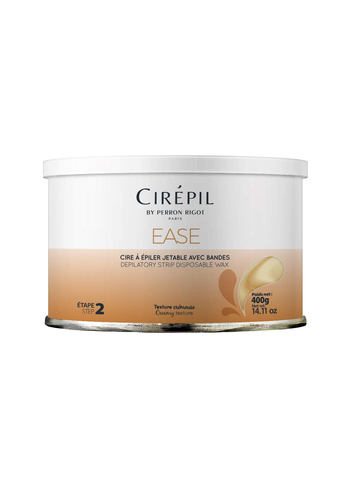 Cirepil - Ease Wax - 400g / 14.11 oz Wax Tin - Unscented - Creamy Texture - Perfect for Large Areas - Best for Fine Hair & Dry S