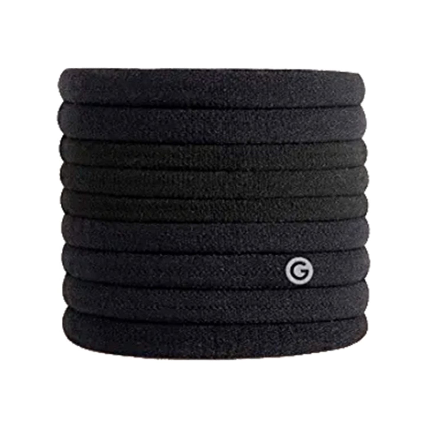 Gimme Beauty - Fine Hair Ties - Black Onyx - Seamless, No Break Microfiber Elastic Hair Ties - Firm Yet Gentle Hair Accessories