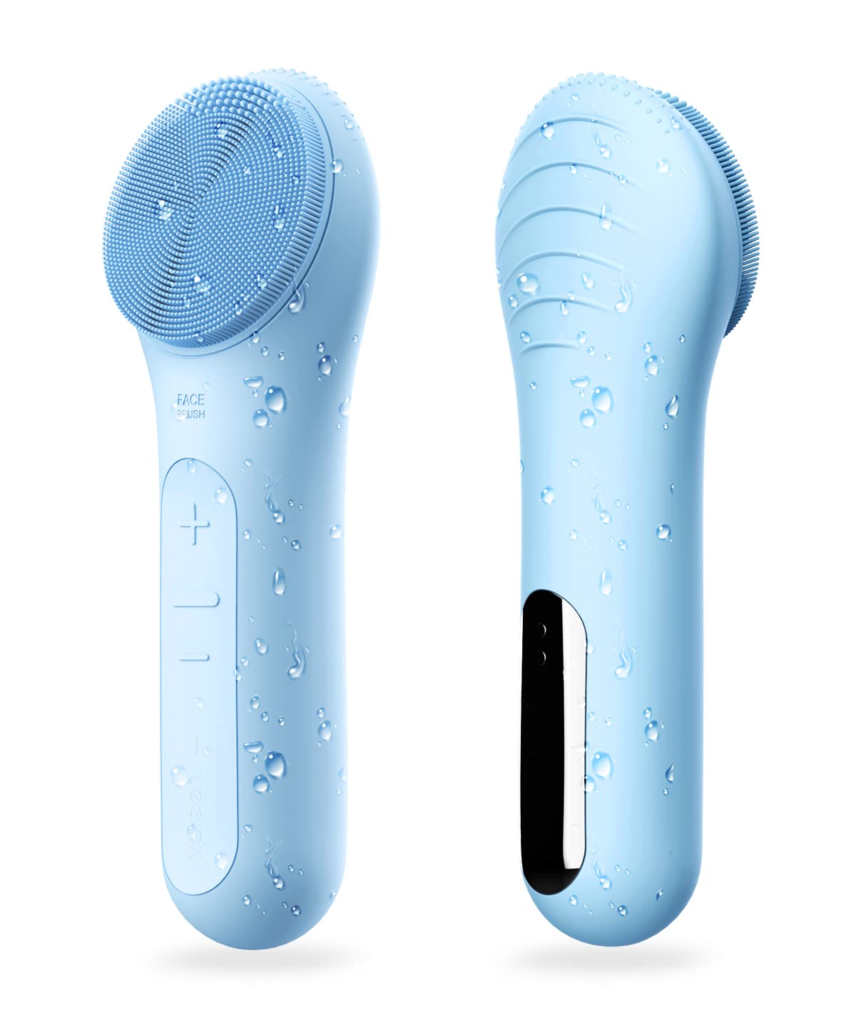 Ngracoola Electric Facial Cleansing Brush - Waterproof And Rechargeable, Exfoliates, Cleanses And Massages Skin - Light Blue