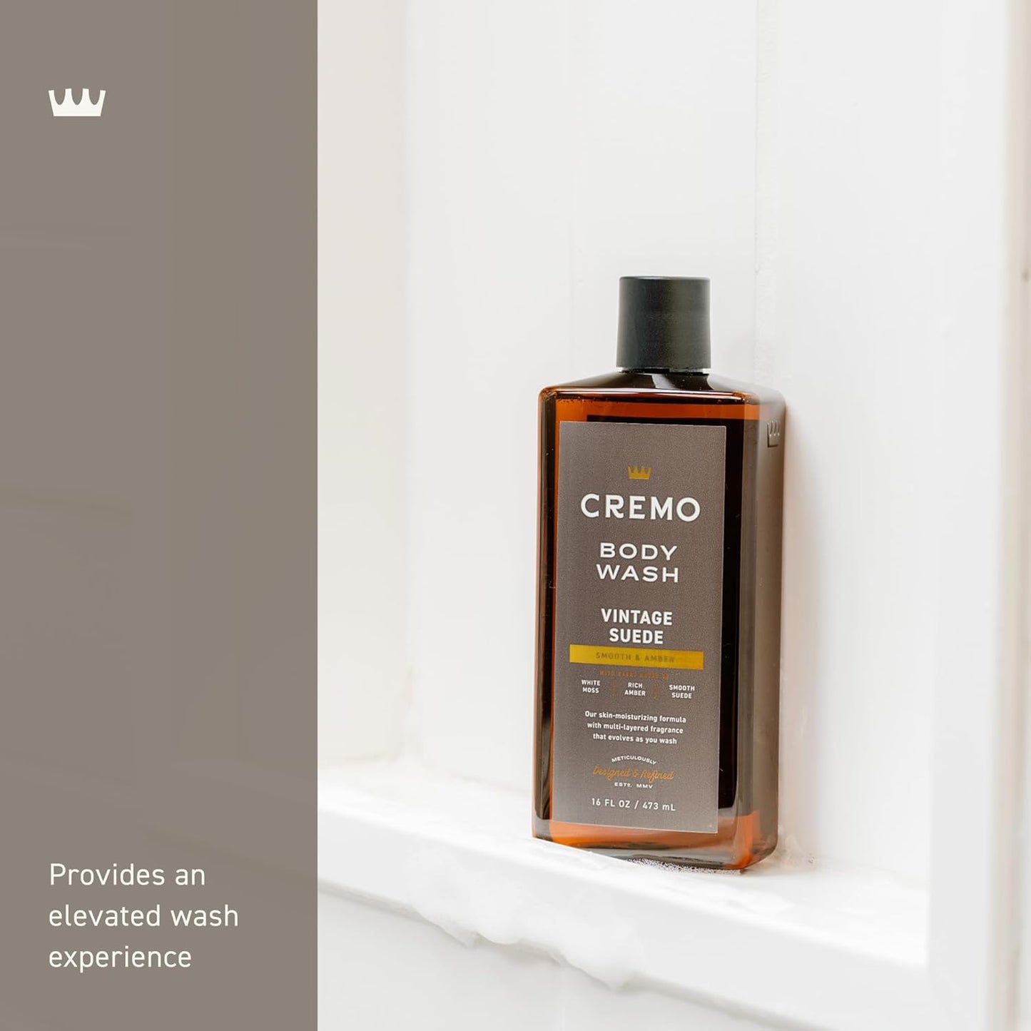 Cremo Body Wash for Men | Vintage Suede & White Moss | 16 Fl Oz