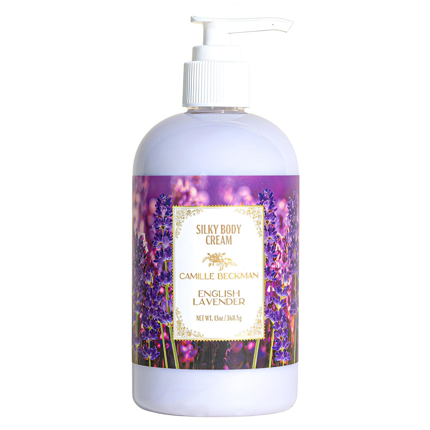 Camille Beckman English Lavender Scented Silky Body Cream, Daily Moisturizer for All Skin Types | Non-Greasy Vegan Formula to No