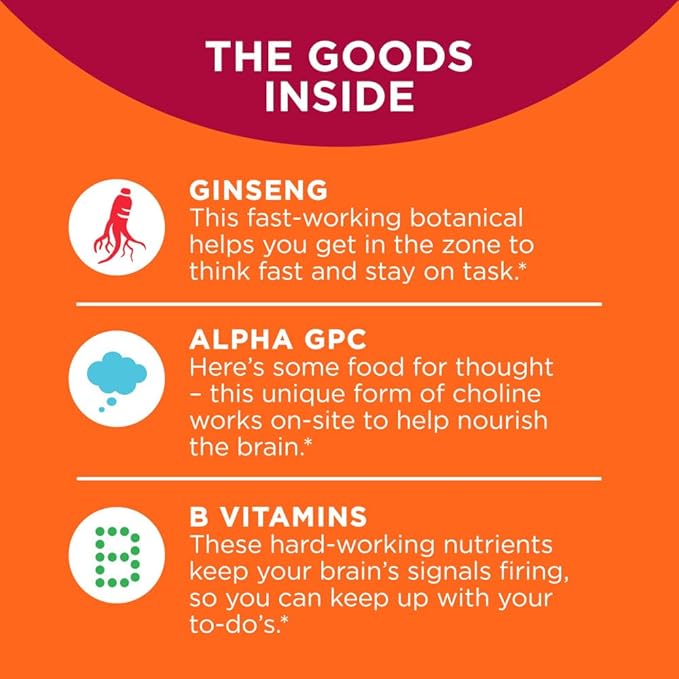 OLLY Laser Focus Ginseng Alpha GPC B Vitamins 36 Count & Active Immunity Elderberry 45 Gummies