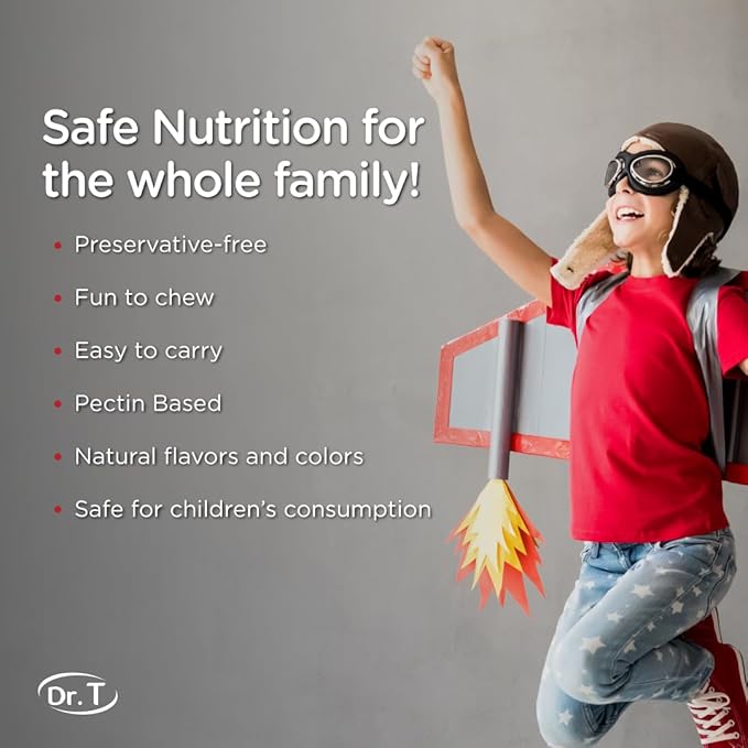 Dr. T VictaGummies Multivitamins 180 gr for Kids - Berry & Orange Flavor - Pectin Gummies - Improved Energy - Overall Wellbeing (120 Count (Pack of 2))