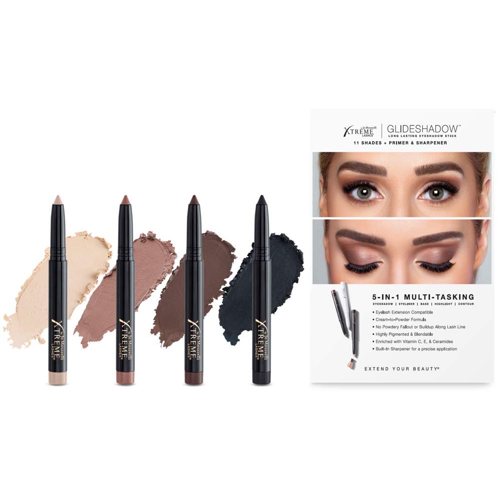 NEW Xtreme Lashes Glideshadow Long Lasting Eyeshadow Stick Quad Collection, Smokey Mattes