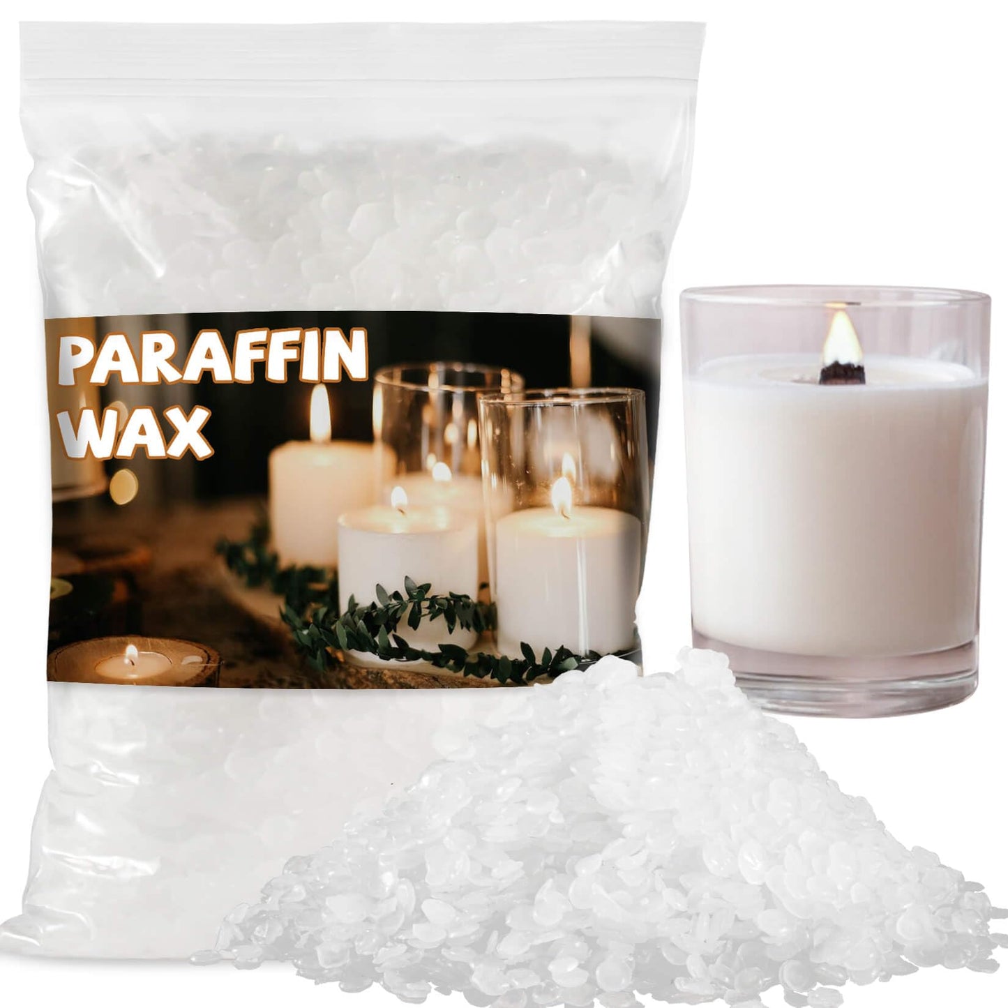 Cargen Paraffin Wax For Candle-Making - 430G White Paraffin Wax Beads,Paraffin Wax Bulk,Paraffin Wax Candle,Paraffin Candles,Par