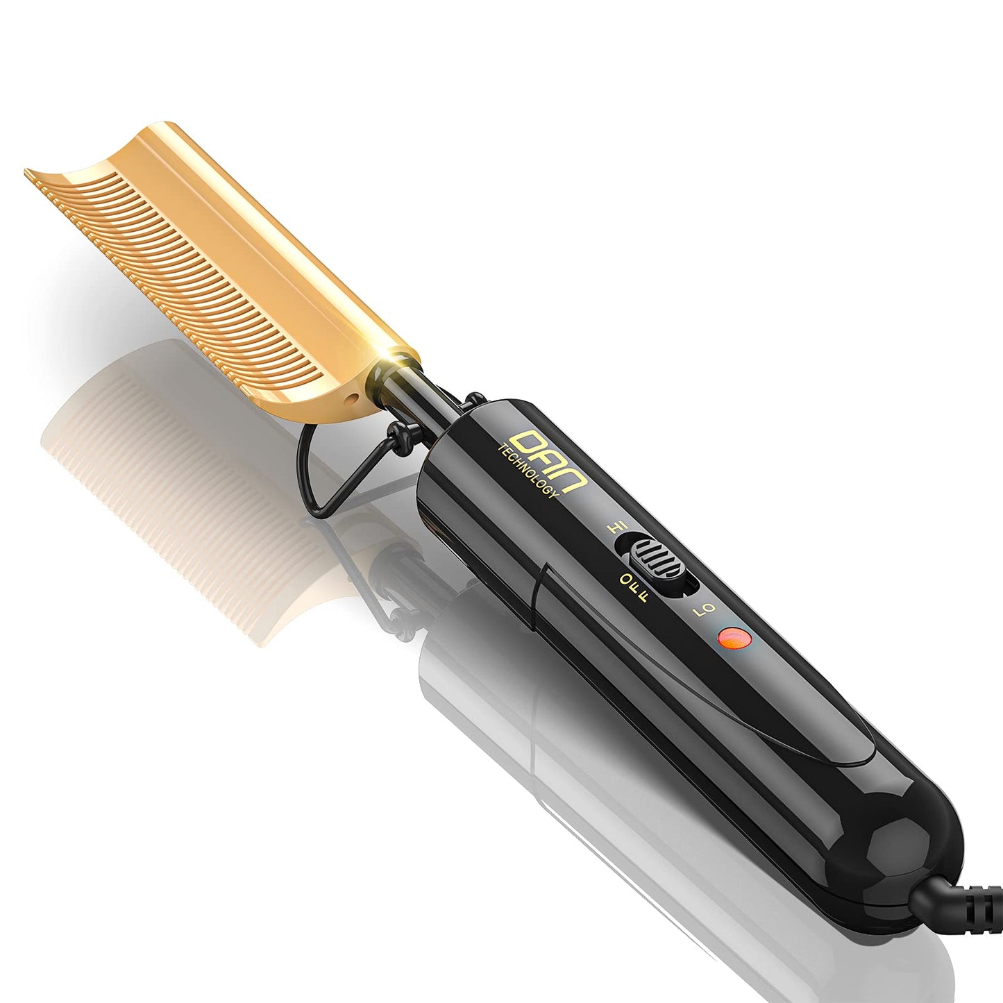 DAN Technology Curved Hot Comb,450? hot Comb Hair Straightener,Ceramic hot Comb, Heat Press Comb,Low and high Temperatures hot C