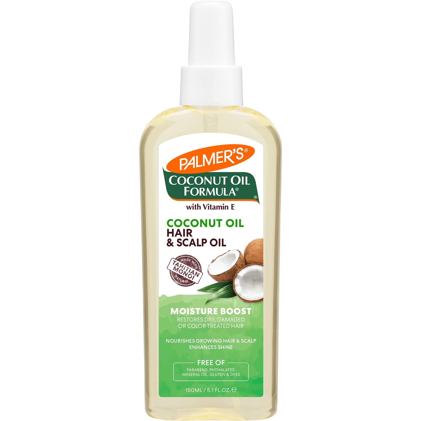 Palmer'S Coconut Oil Moisture Boost, Restorative Hair And Scalp Oil Spray, Lasting Hydration And Shine For Dry Or Damaged Hair,