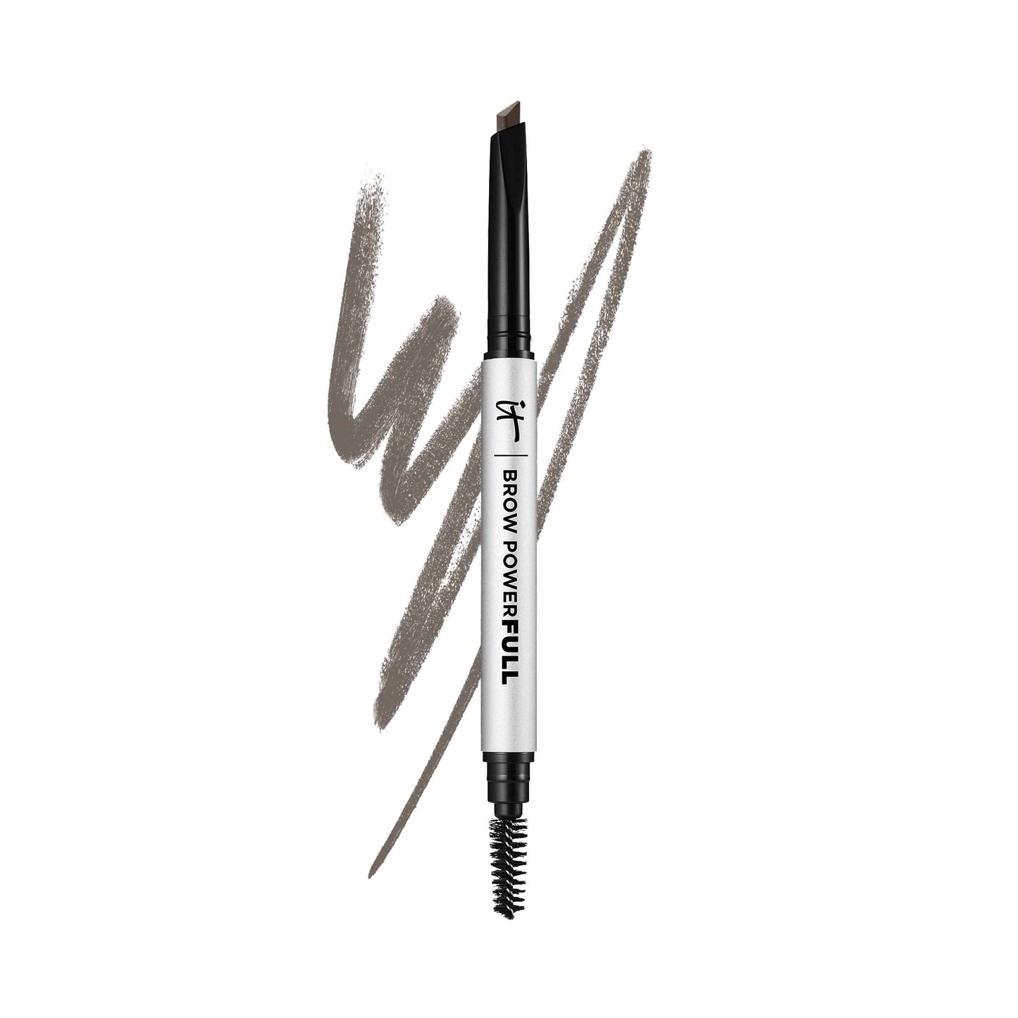IT Cosmetics Brow PowerFULL, Universal Taupe - Universal Eyebrow Pencil with Triangular Tip - Delivers Bold Volume & Shaping - B