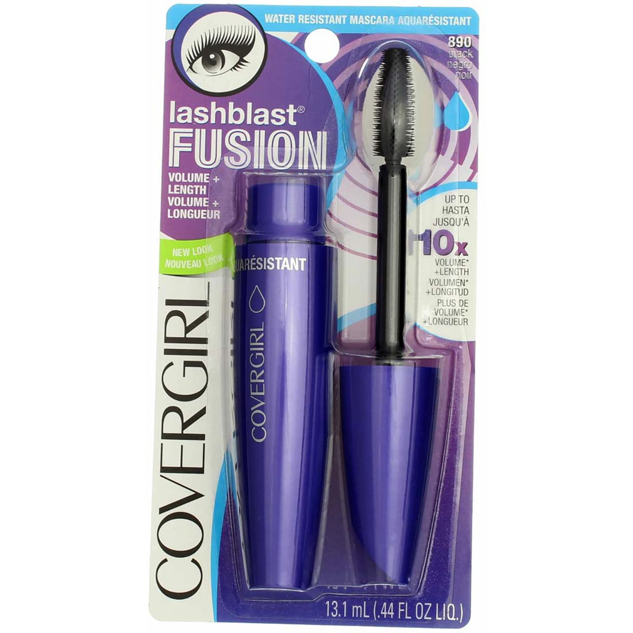 Covergirl Lashblast Waterproof Fusion Mascara, Black 890 - Pack Of 3
