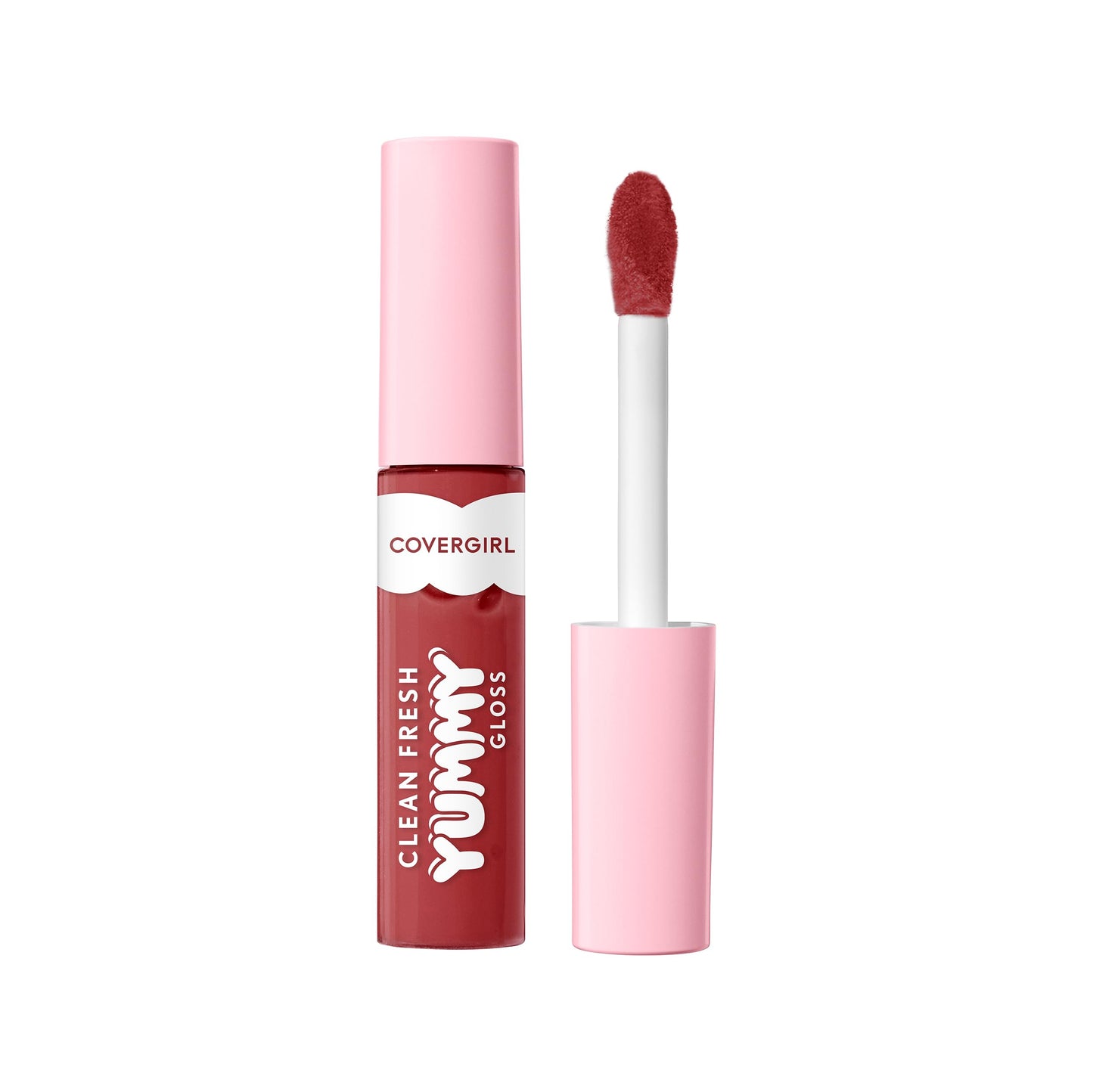 Covergirl Clean Fresh Yummy Gloss W&F, Sunrise Blush, Hydrating, Non-Sticky, Hyaluronic Acid, Glassy Shine, 0.33Oz
