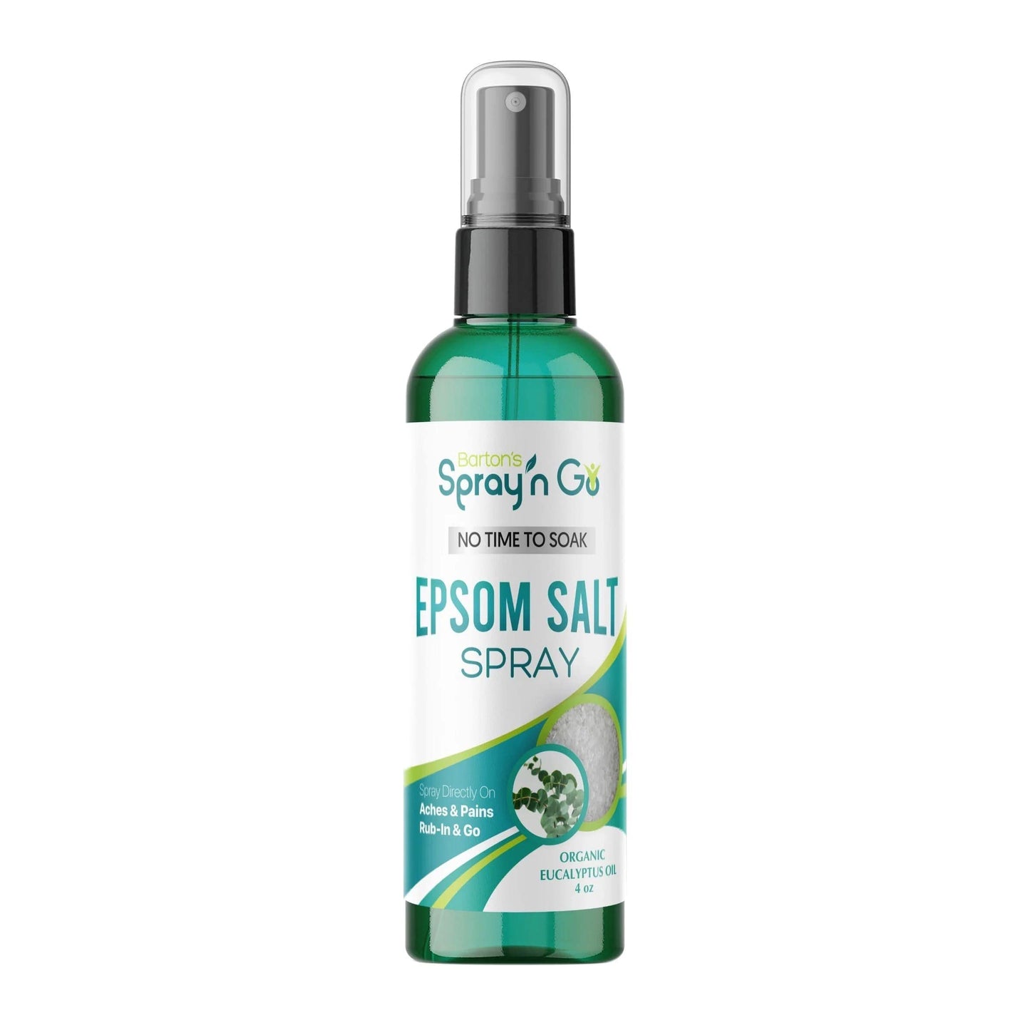 Bartons Spray n Go Epsom Salt Spray, Unscented, Organic Eucalyptus Oil, Organic Lavender, 3-in-1 Set - Relieves Aches and Discom