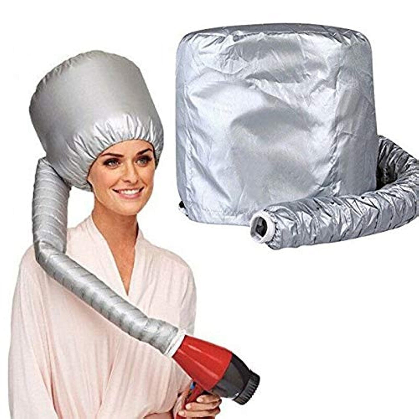 Portable Soft Bonnet Hood Hair Blow Dryer Attachment - Adjustable Hooded Dryer, Portable Hair Salon Heat Cap for Drying,Styling,