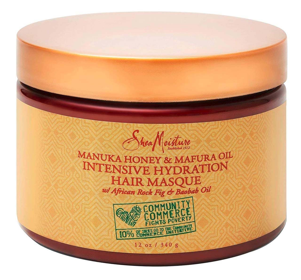 Shea Moisture Manuka Honey & Mafura Oil Hair Masque 12 Ounce (Pack Of 3)
