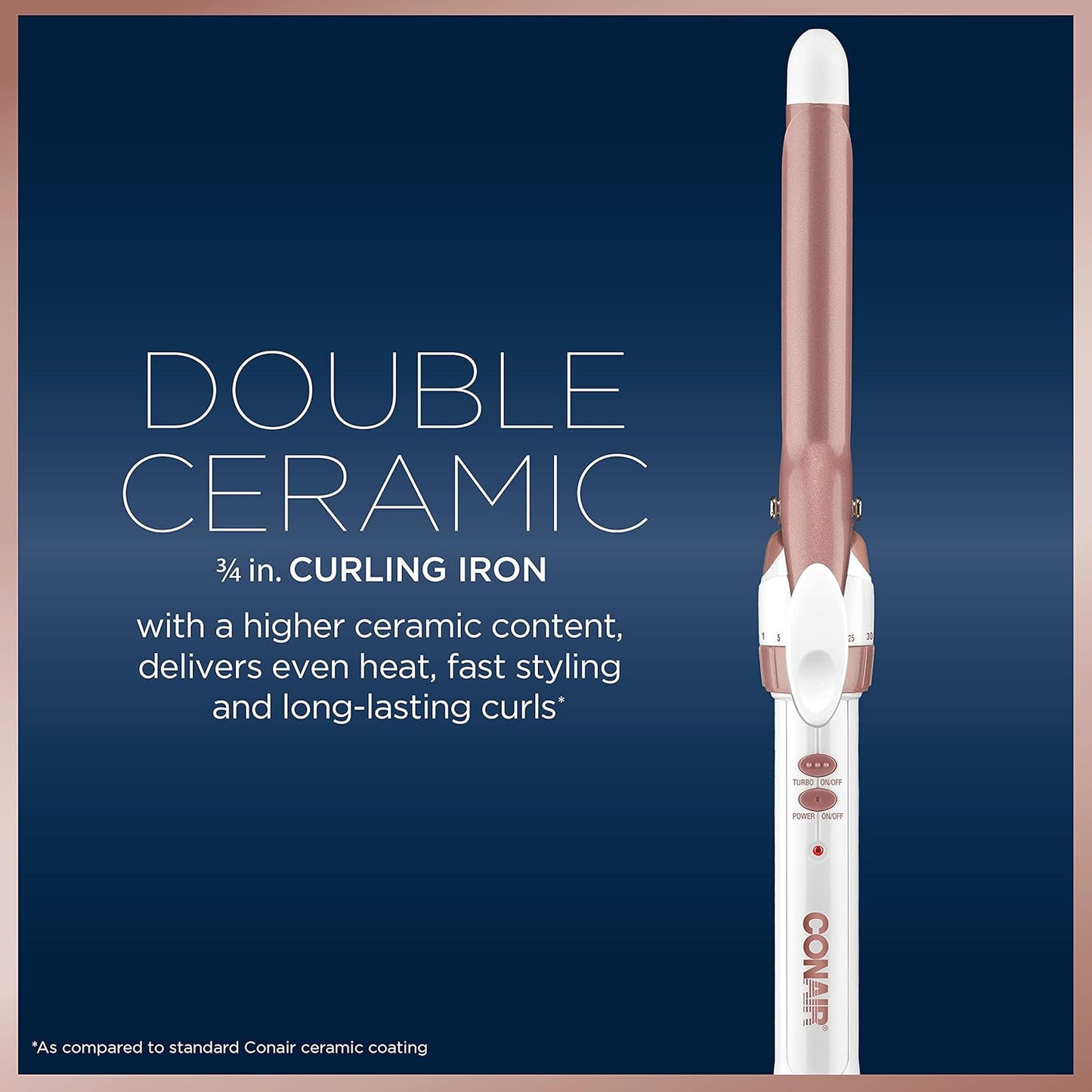 Conair Double Ceramic 1/2-Inch Curling Iron | Spiral Curls for Short Hair
