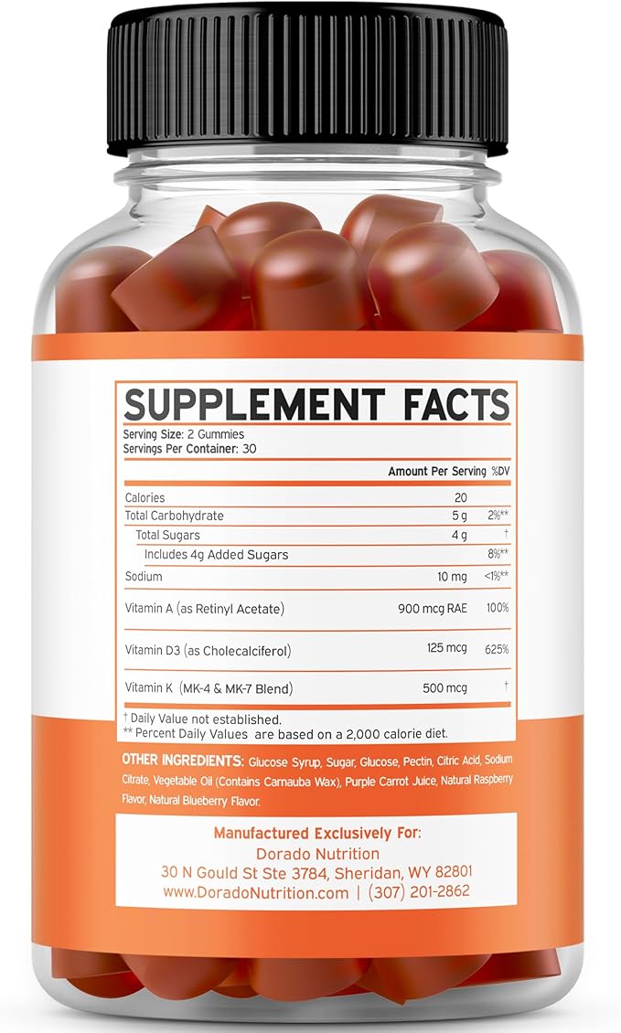 ADK Gummies Vitamin D3 K2 (60 Gummies) Sugar Free Vitamin D3 K2 - Supplement with D & K - 10 Vegan Supplement - Berberine Gummies with Ceylon Cinnamon - Supplement for Adults - Non GMO & Made in USA