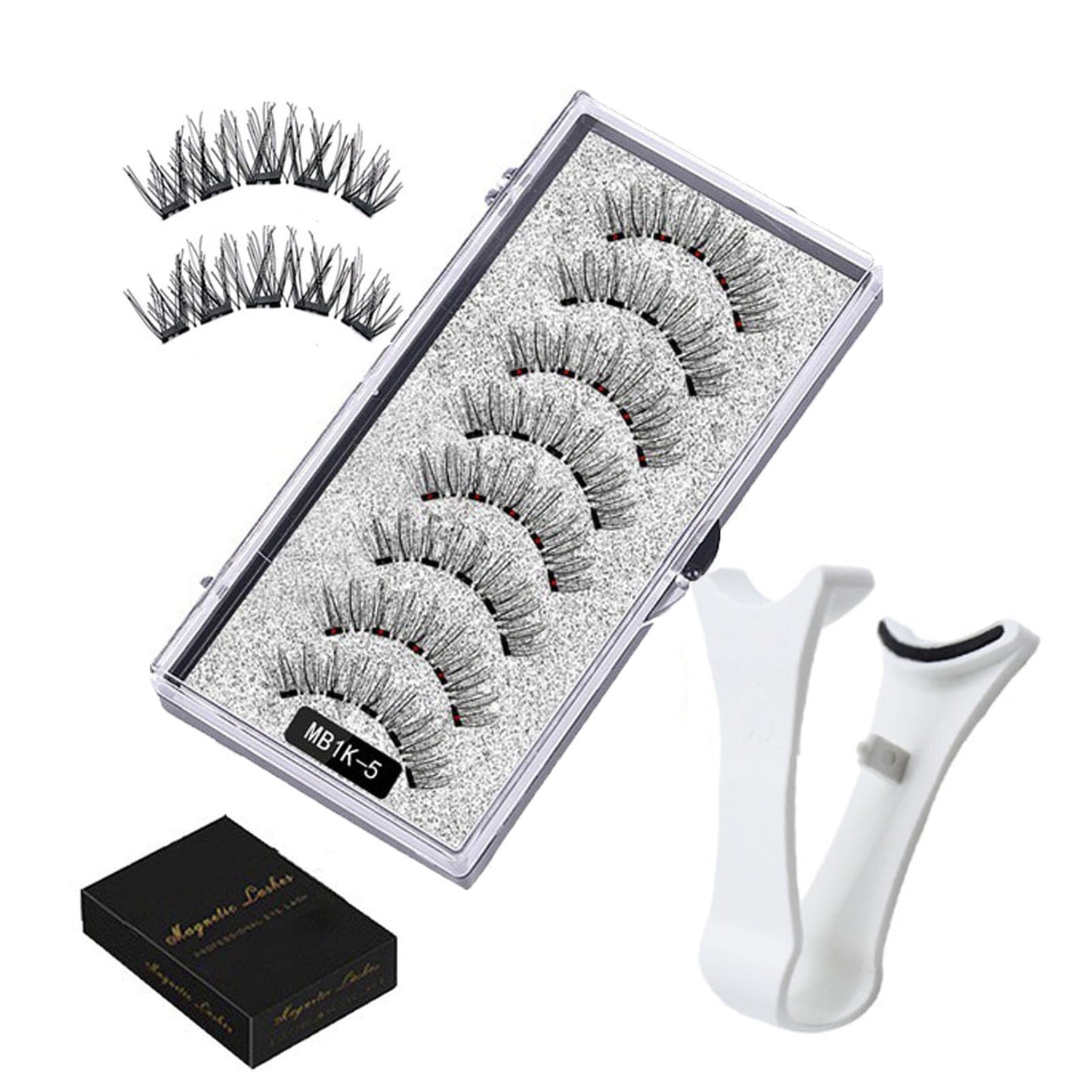 Magnetic Eyelashes With Applicator, Reusable Dual Magnetic Lashes Kit Without Eyeliner Magnetic Eyelashes Natural Look Wispy Fal