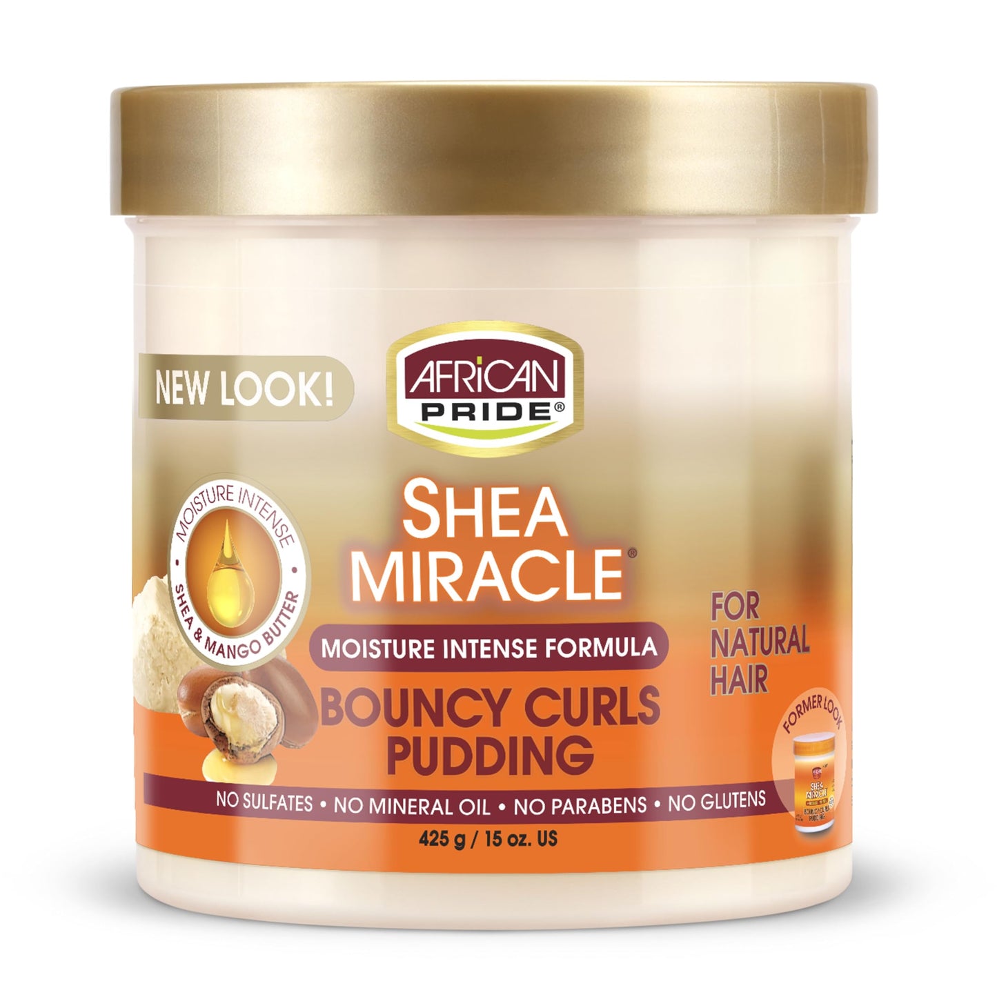 African Pride Shea Butter Miracle Bouncy Curls Pudding 15 Ounce Jar (443Ml) (2 Pack)