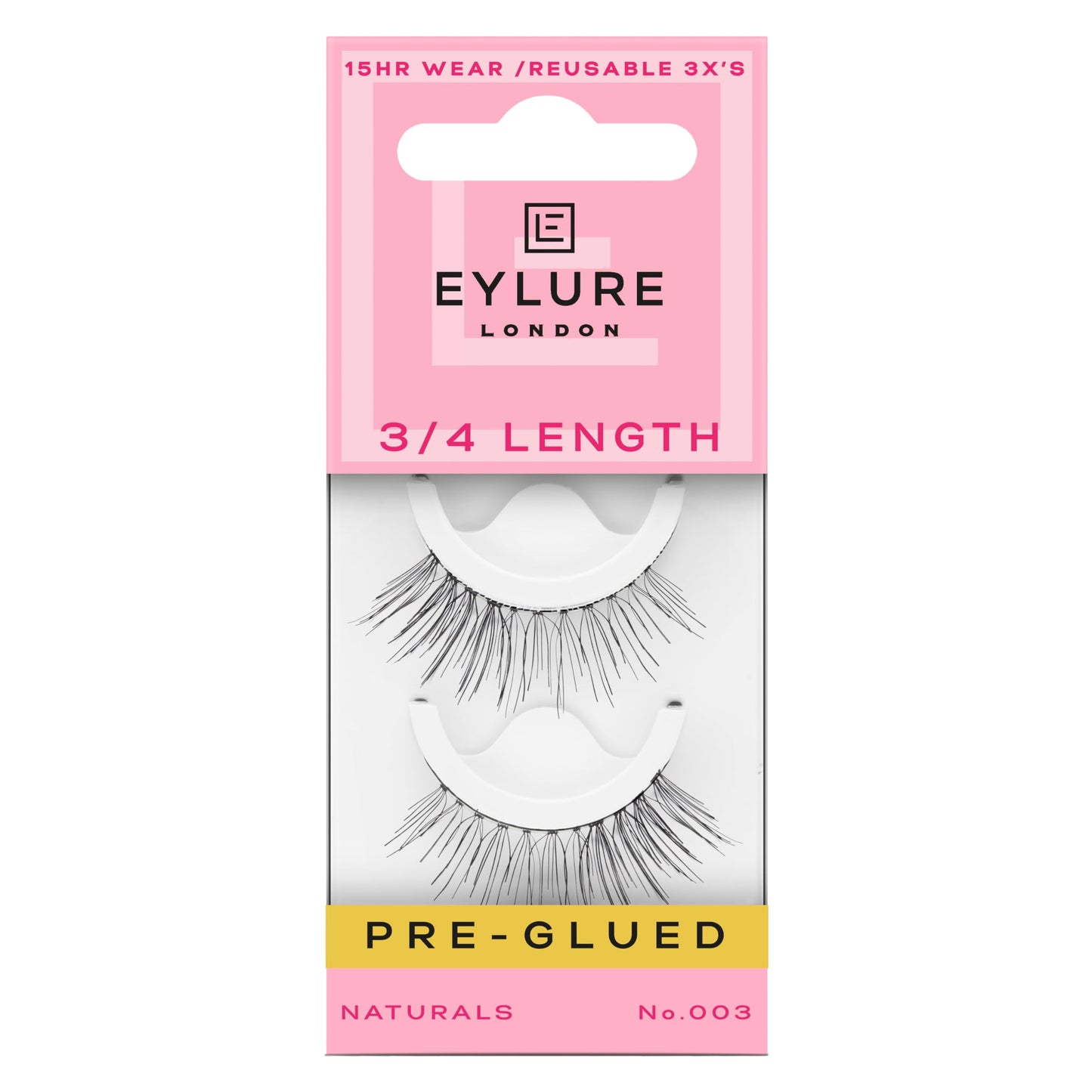 Eylure Pre-Glued Light & Wispy Eyelashes, Accents No. 003, Twin Pack