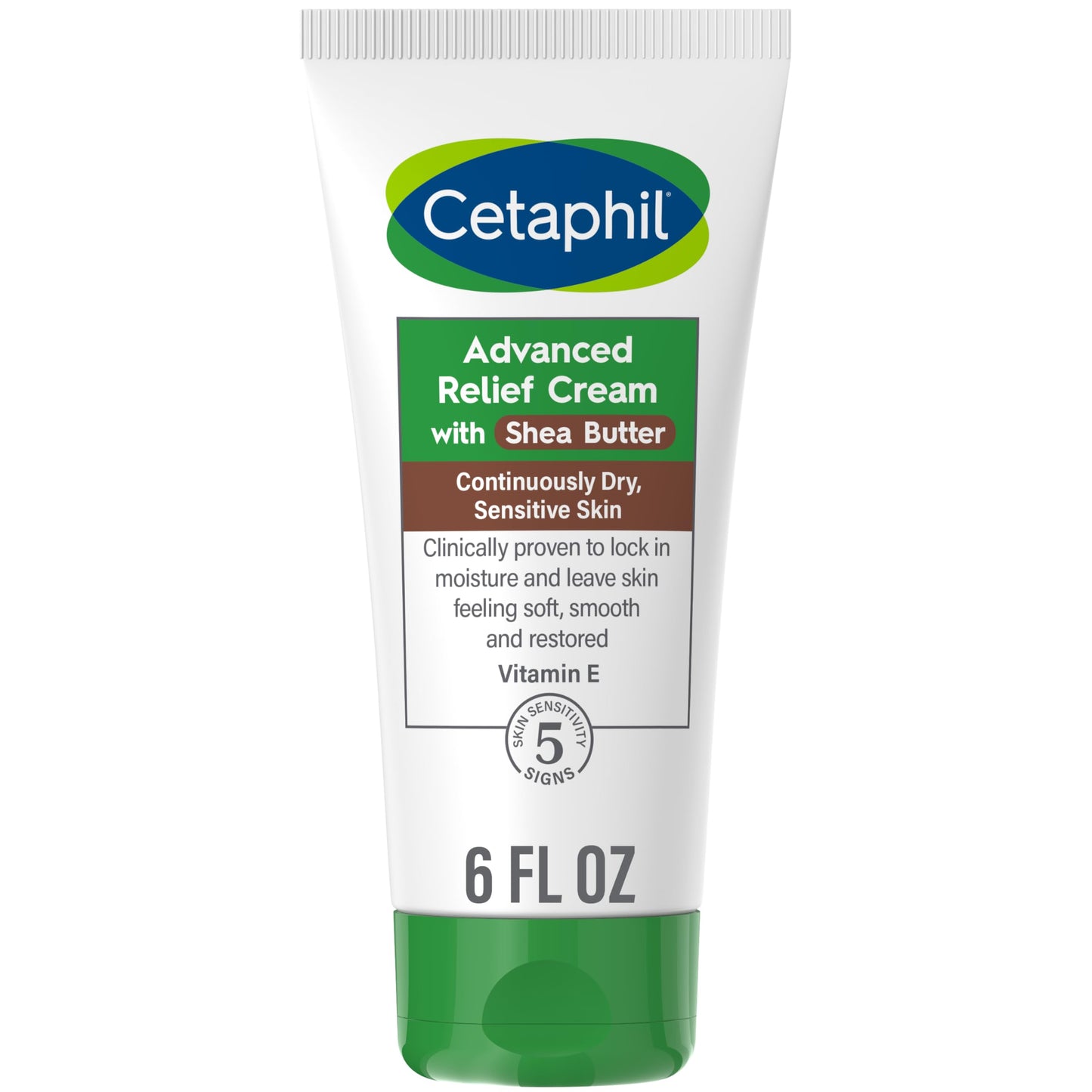 Cetaphil Advanced Relief Cream With Shea Butter, 6 Oz, For Continuously Dry, Sensitive Skin, 48 Hour Hydration, All Skin Tones &