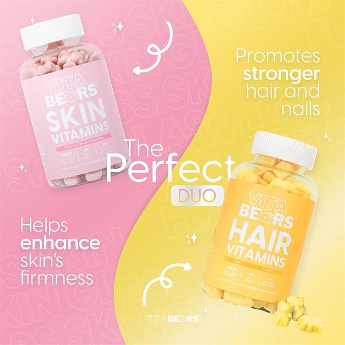 Perfect Duo: Hair & Skin Vitamins - Healthy Skin, Hair & Nails