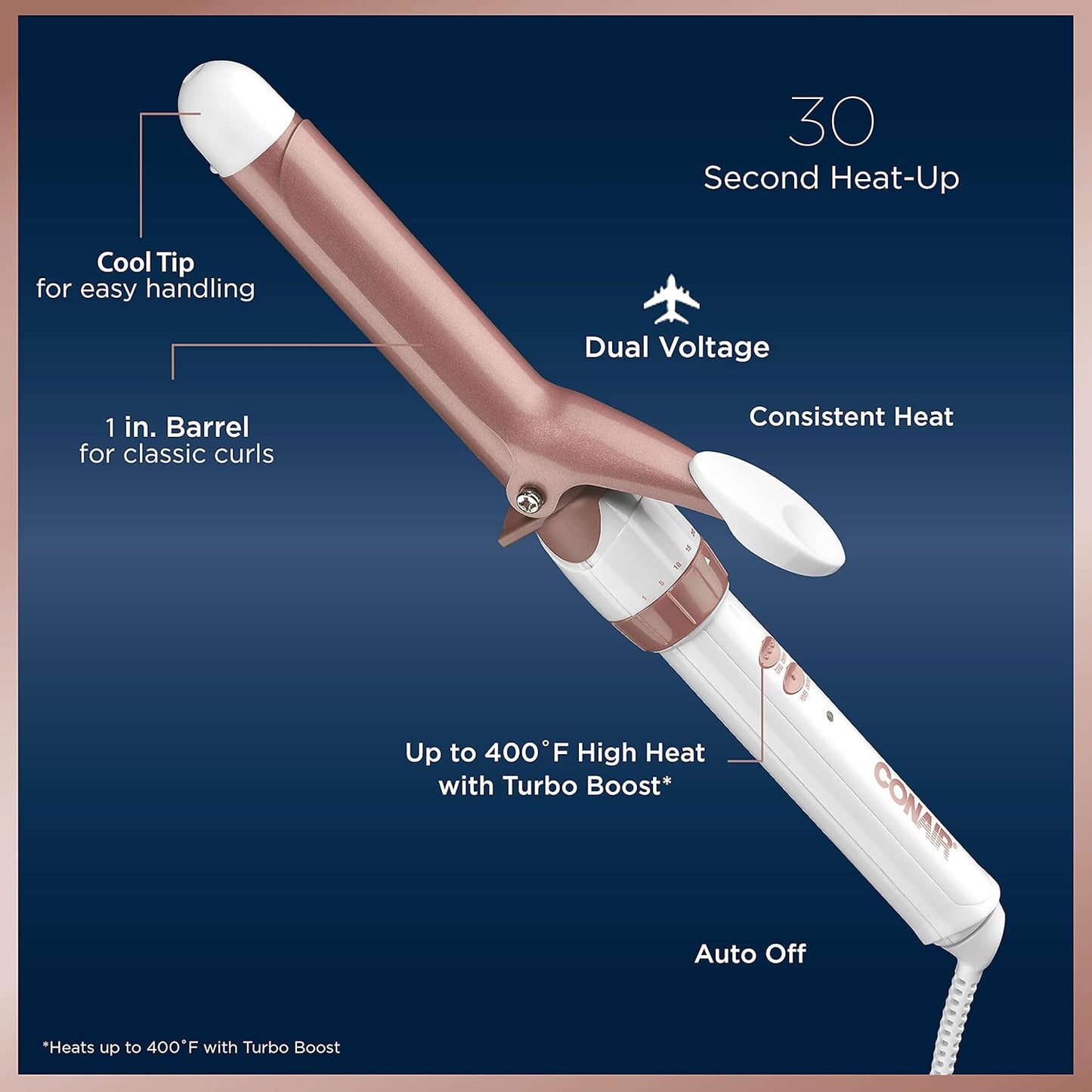 Conair Double Ceramic 1.5-Inch Curling Iron | Soft Waves for Medium & Long Hair