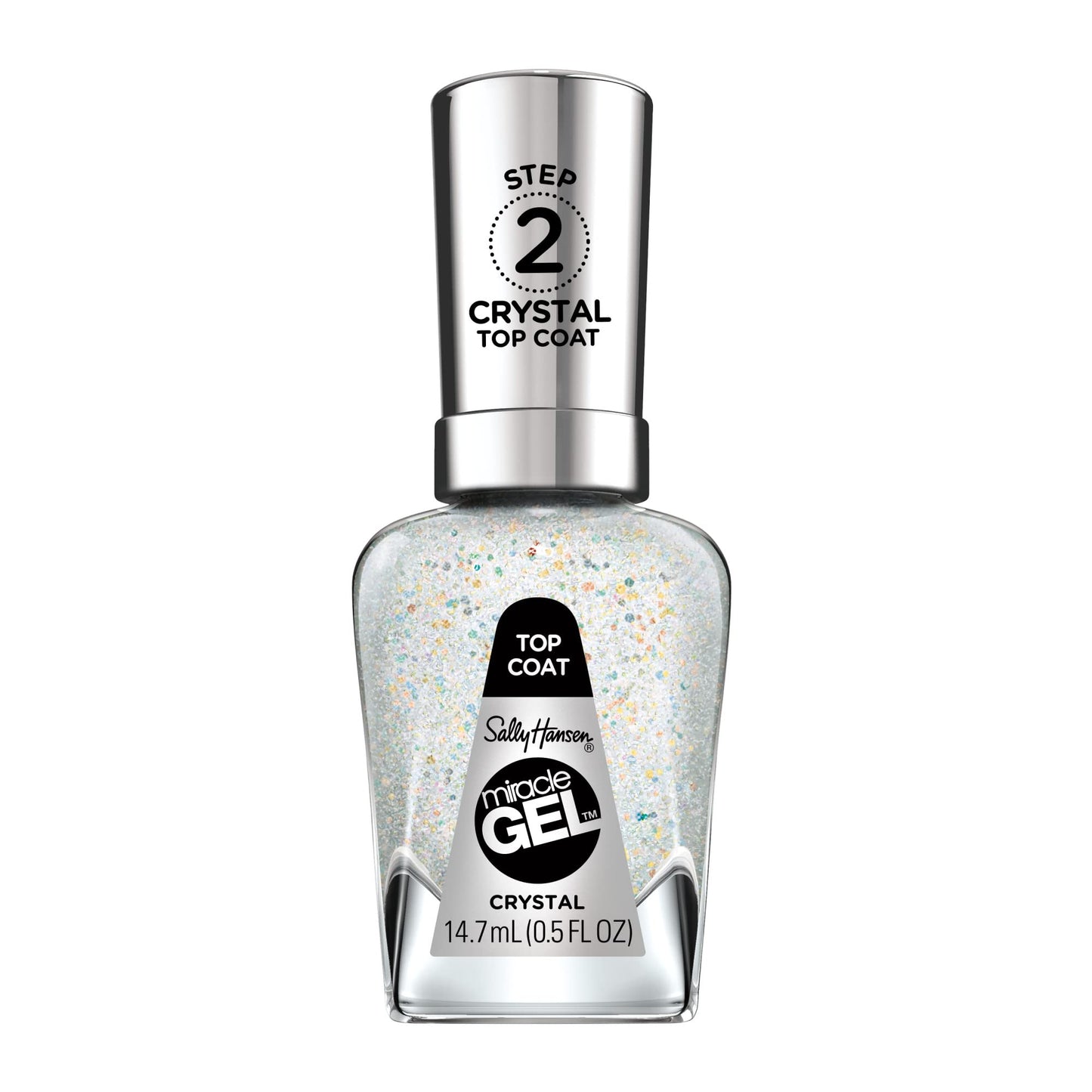 Sally Hansen Miracle Gel Nail Polish, Crystal Top Coat, 0.5 Fl Oz