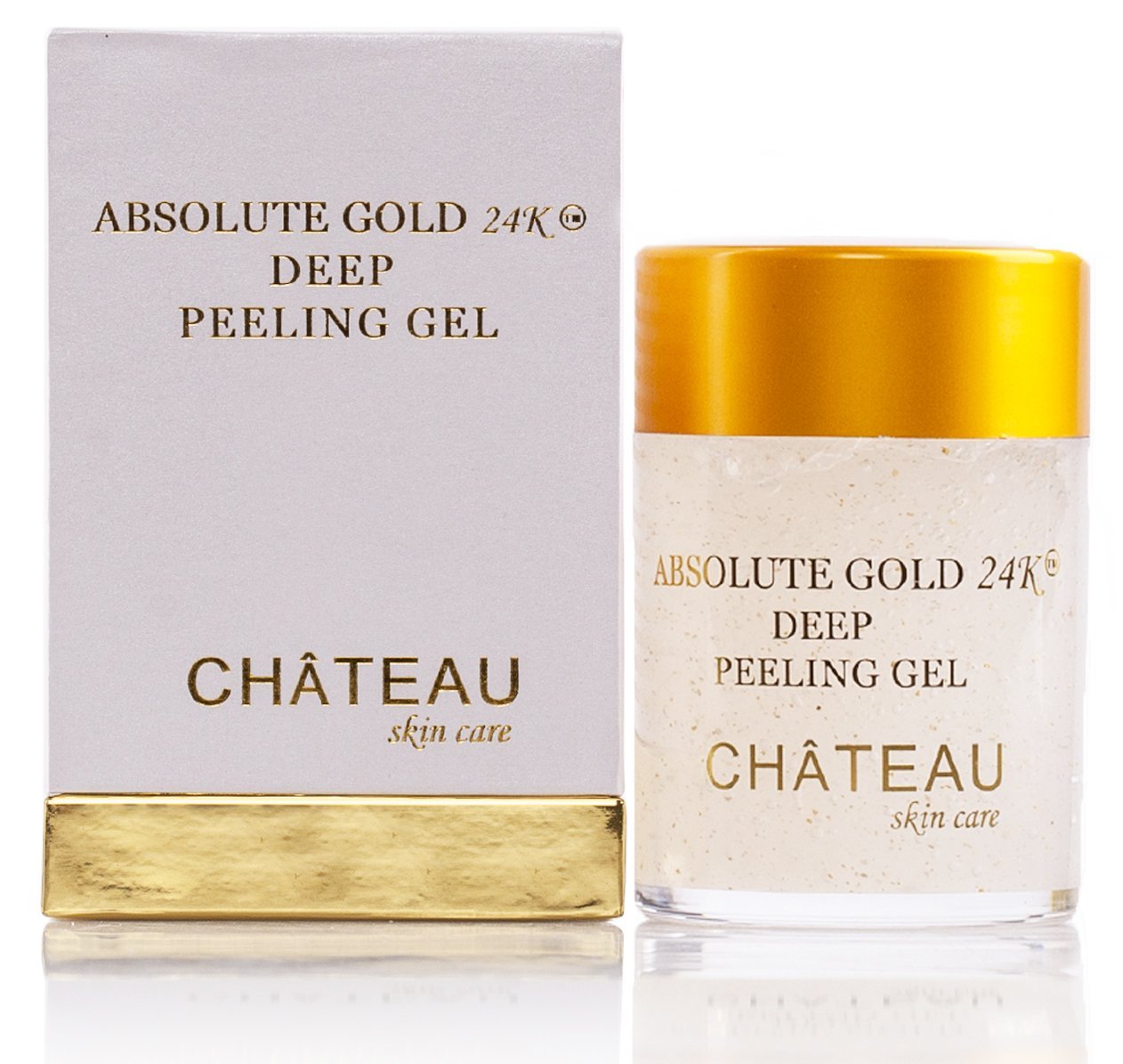 Absolute Gold 24K Deep Peeling Gel- 24 KARAT GOLD, PEARL POWDER and GINGER EXTRACT. Excellent for all skin types. 2.04 fl.oz-60