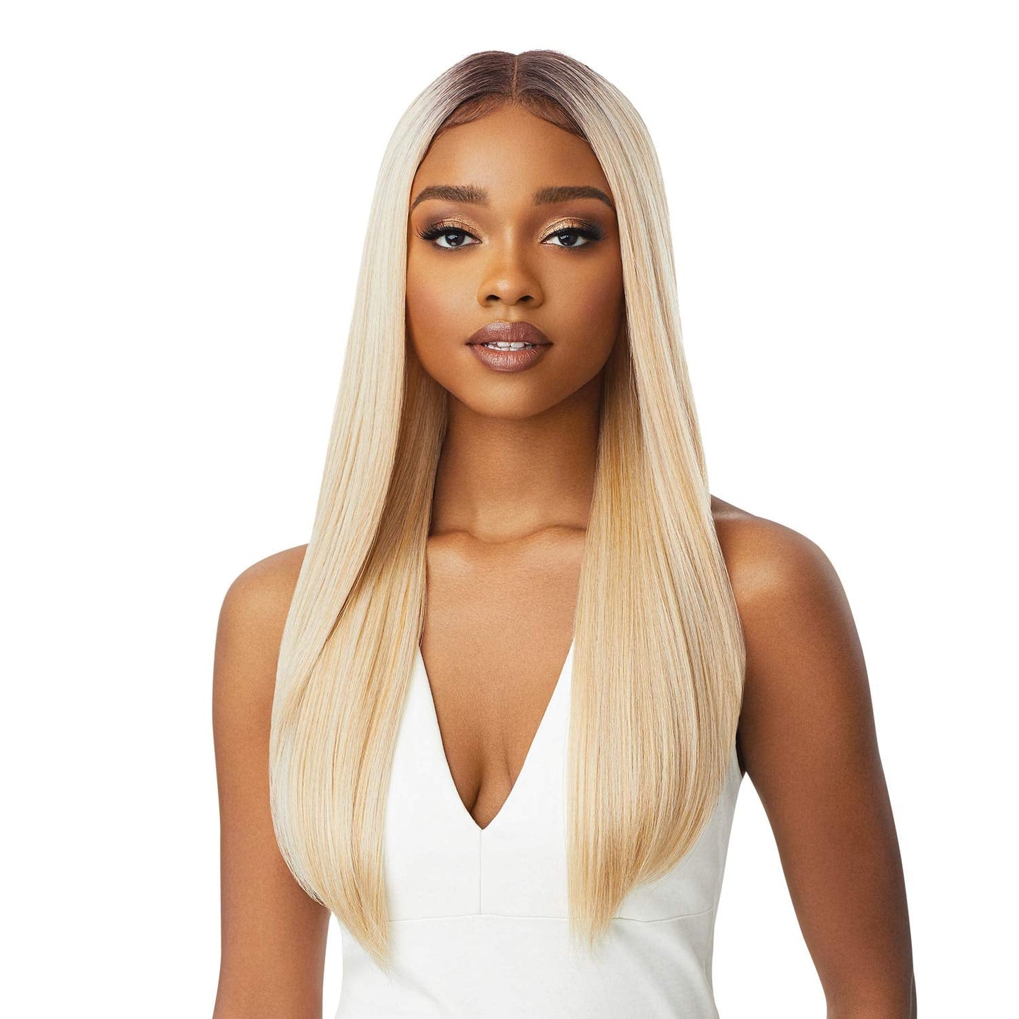 Outre HD Lace Front Wig Sleek Lay Part Chanelle (1B)