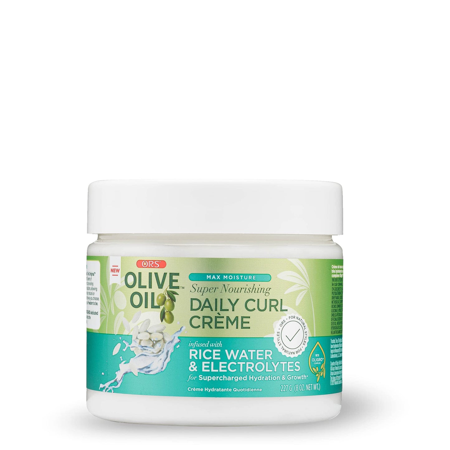 Olive Oil Max Moisture Super Nourishing Daily Curl Crme Infused With Rice Water & Electrolytes For Supercharged Hydration & Grow