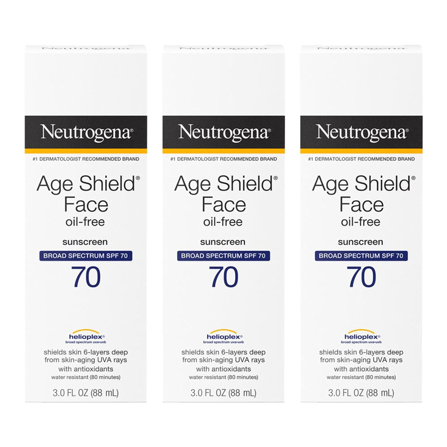 Neutrogena Age Shield Face Oil-Free Sunscreen Lotion With Broad Spectrum Spf 70, Non-Comedogenic Moisturizing Sunscreen To Help
