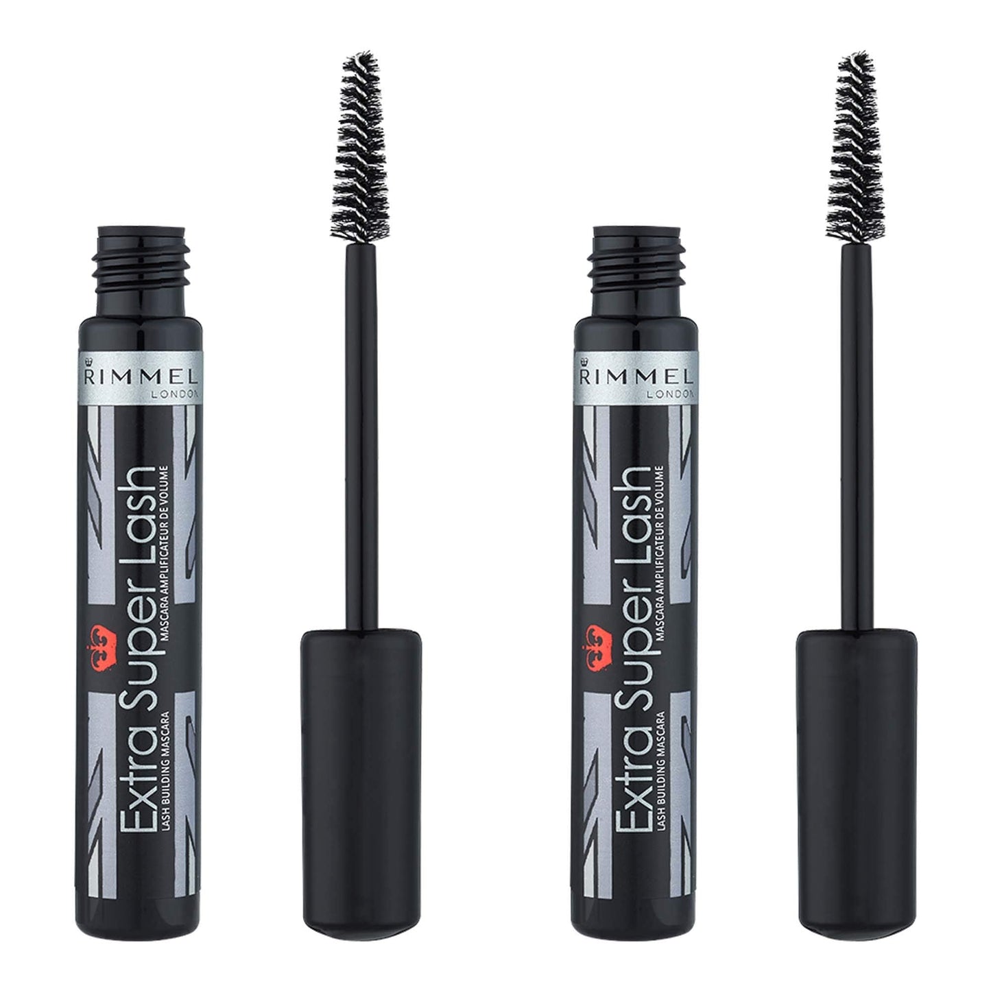 Rimmel Extra Super Lash Value Pack, Black Black, 0.1 Oz, Pack Of 2