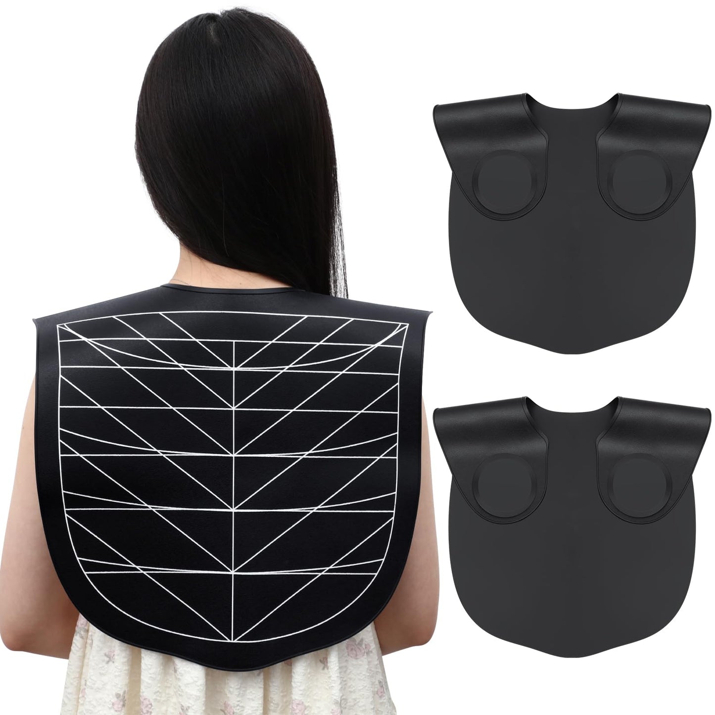 2 Pcs Hair Cutting Guide Collar Silicone Hair Dye Collar Waterproof Cutting Cape For Hair Stylist Rubber Neck Wrap Hair Cutting