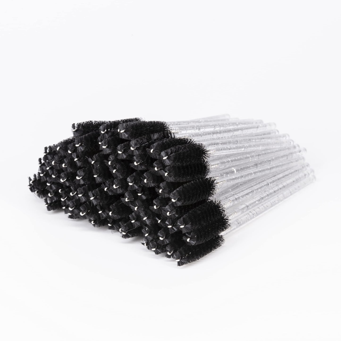 I-Laesh Crystal Mascara Wands Disposable, Eyebrow / Eyelash Brushes For Eyelash Extensions, Lashes Makeup Tool 100 Pcs(Black +)